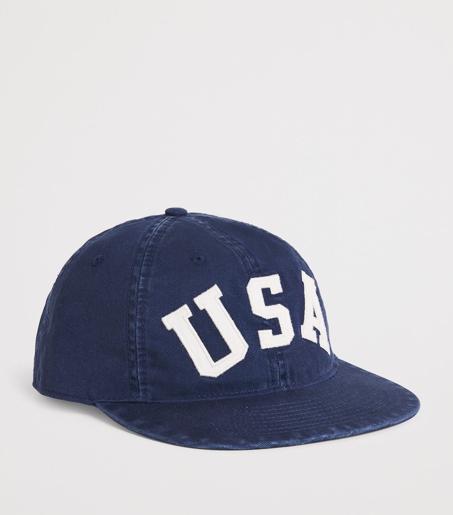 Cotton USA Embroidered Cap NAVY Image 2
