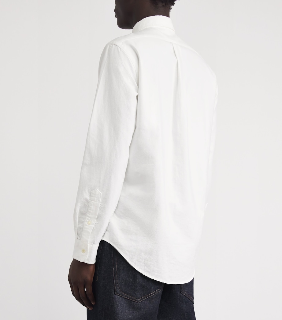 Polo Ralph Lauren Mens Custom Fit Polo Pony Oxford Shirt White Image 5