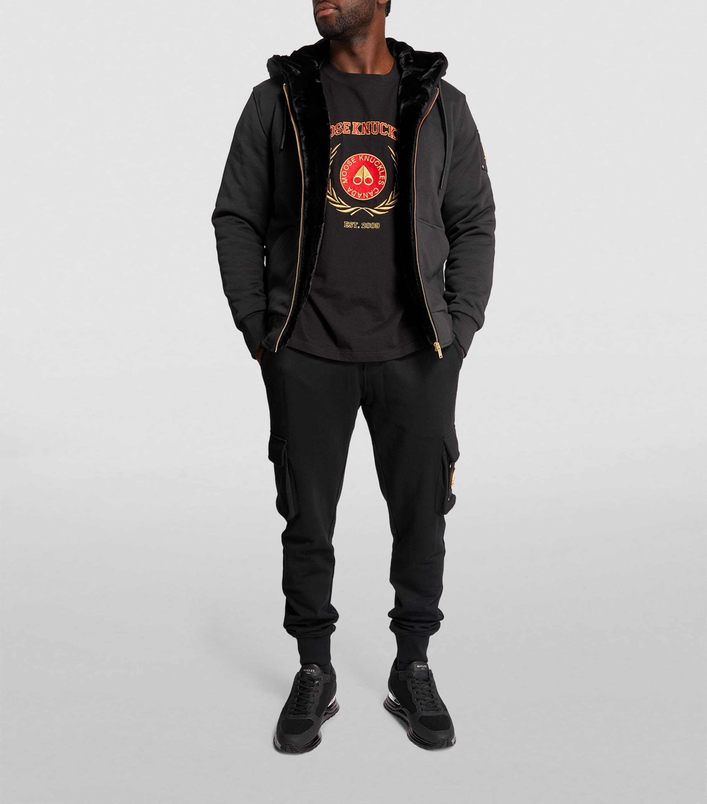 Linden Bunny Zip-Up Hoodie 804 BLK W/BLK FAUX Image 2