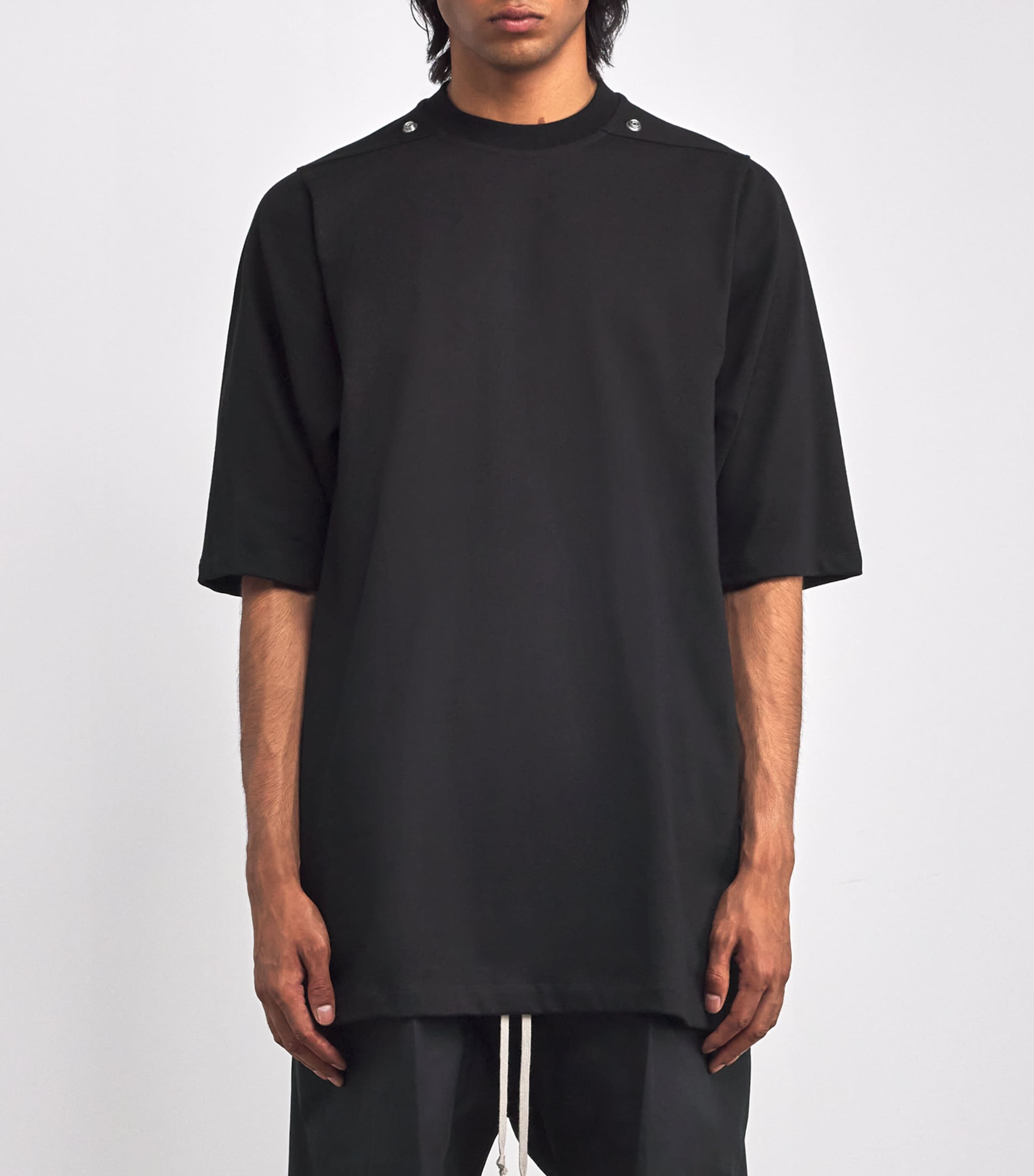 Rick Owens Mens Cotton Jumbo T-Shirt Black Image 3