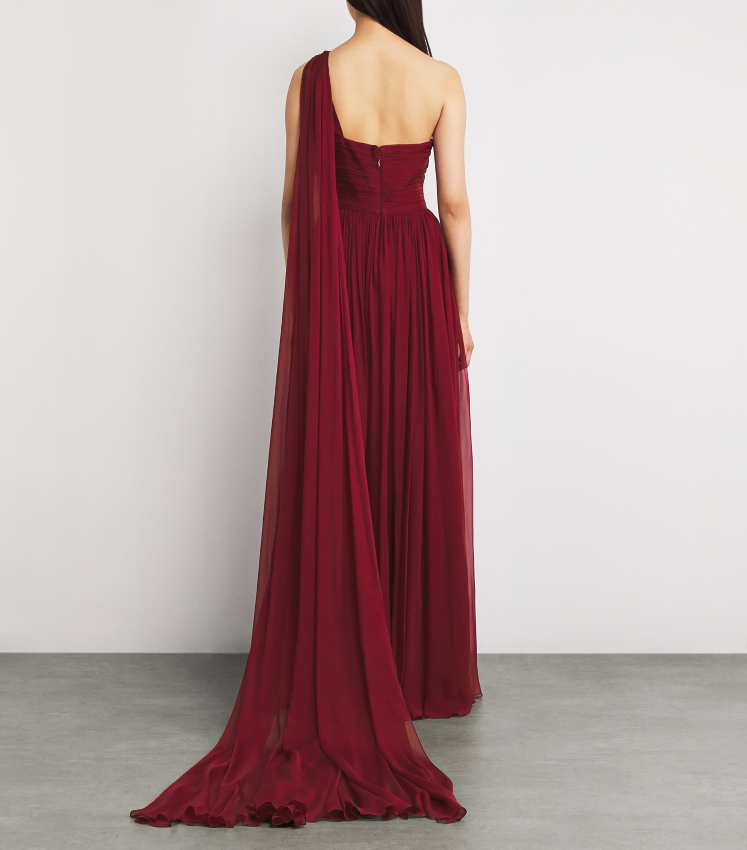 Silk Ruched Gown 191724 CABERNET Image 3