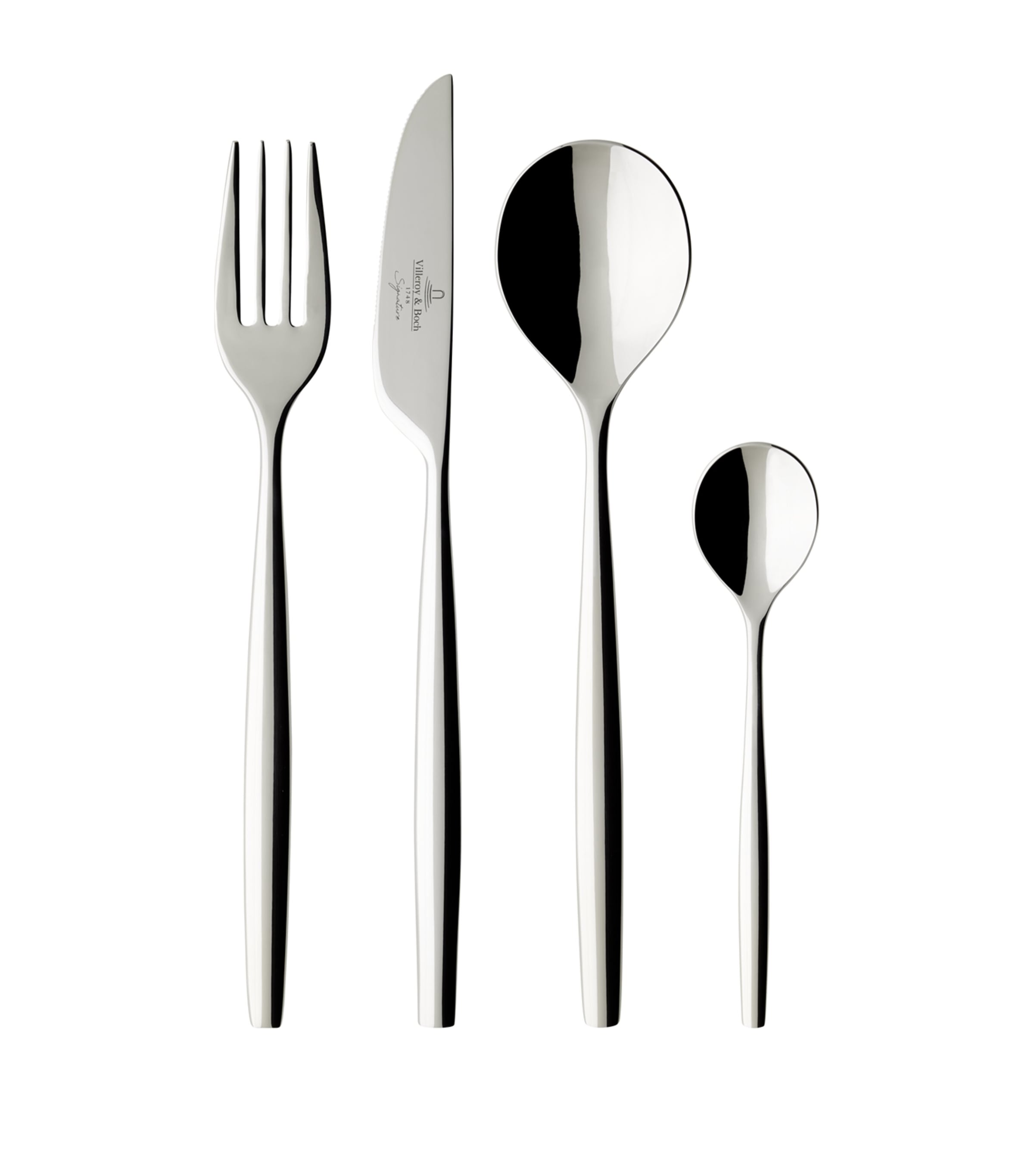 Villeroy & Boch Metrochic 24 Piece Stainless Steel Cutlery Set In Metallic