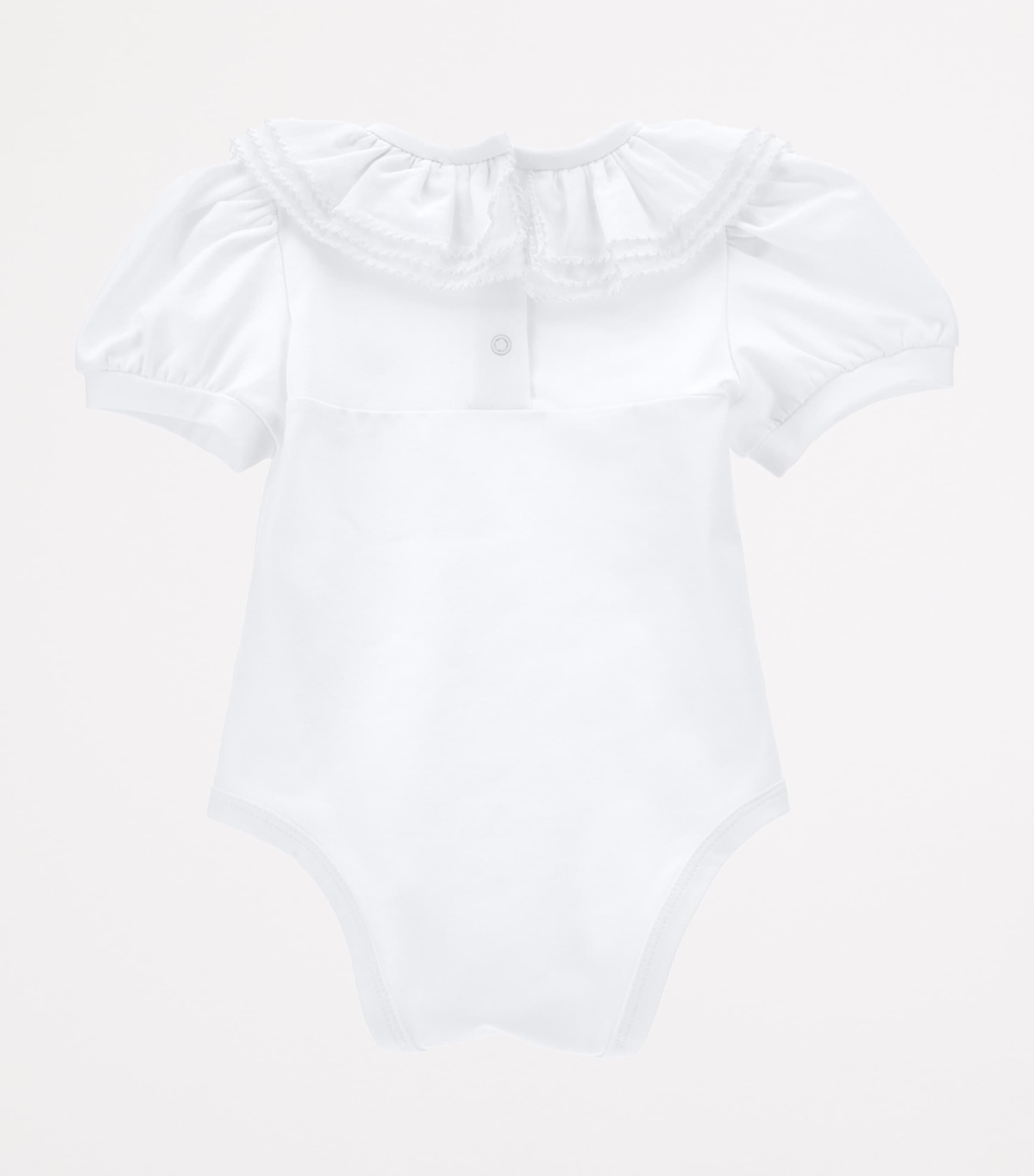 Cotton-Blend Frill Bodysuit (3-36 Months) BIANCO Image 2