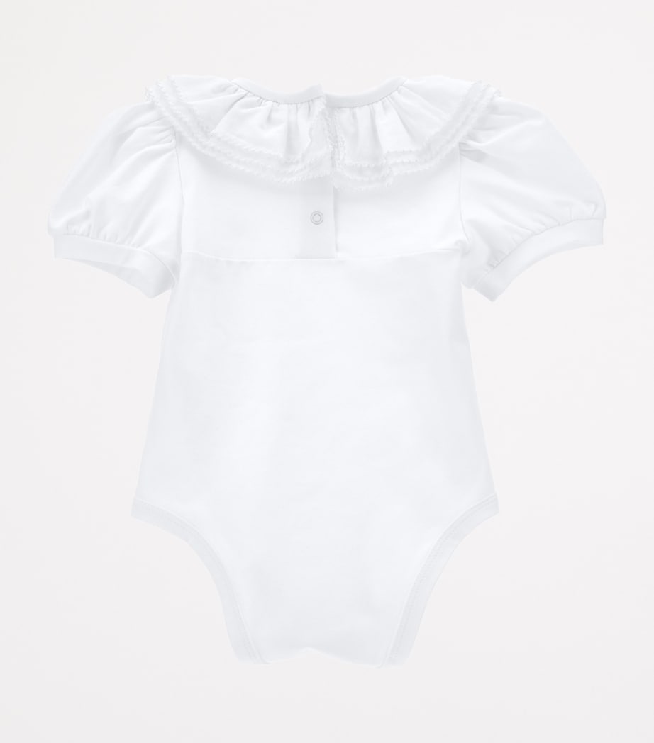 Cotton-Blend Frill Bodysuit (3-36 Months) BIANCO Image 2
