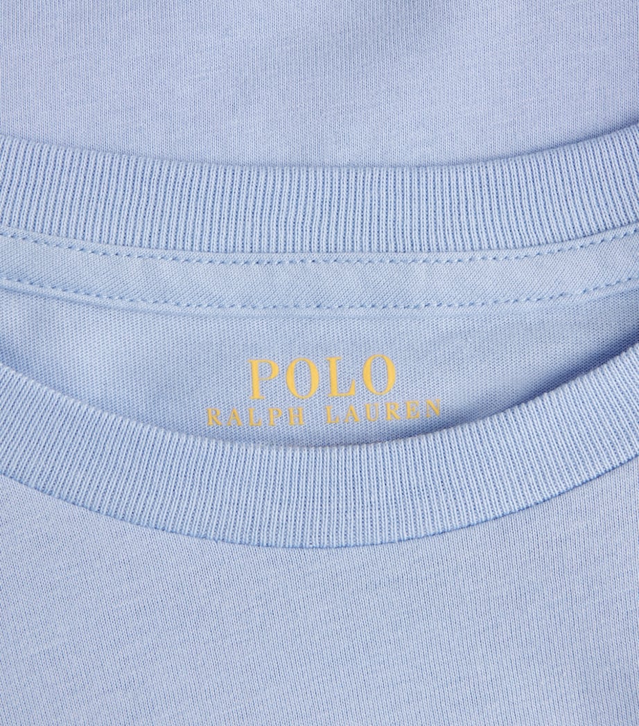 Polo Ralph Lauren Mens Cotton Custom-Fit Polo Pony T-Shirt Pebble Image 6
