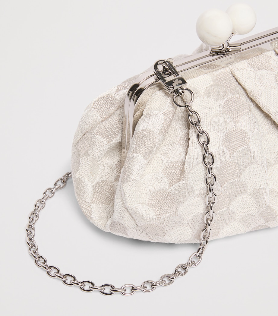 Weekend Max Mara Woven Jacquard Pasticcino Clutch Bag White Image 5