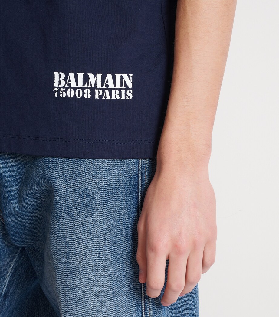 Logo Stamp T-Shirt SIV MARINE/BLANC Image 8