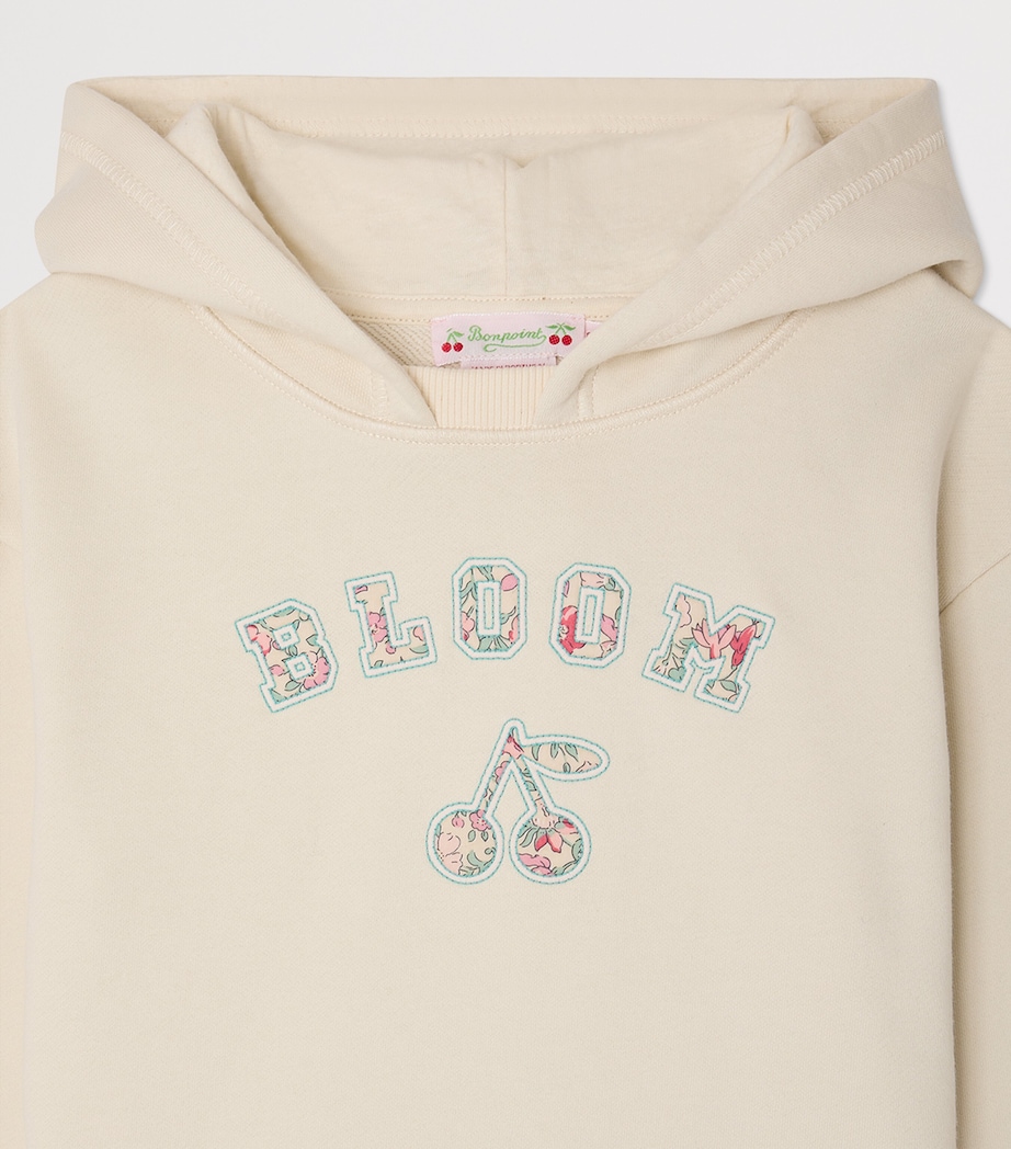 Bonpoint Cotton Embroidered Cherry Hoodie (10-14 Years) Upb Craie Image 3