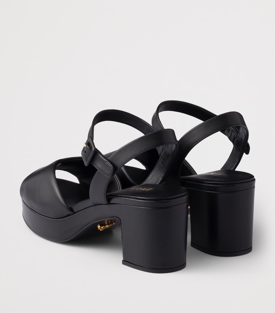 Leather Padded Heeled Sandals 65 F0002 Image 4