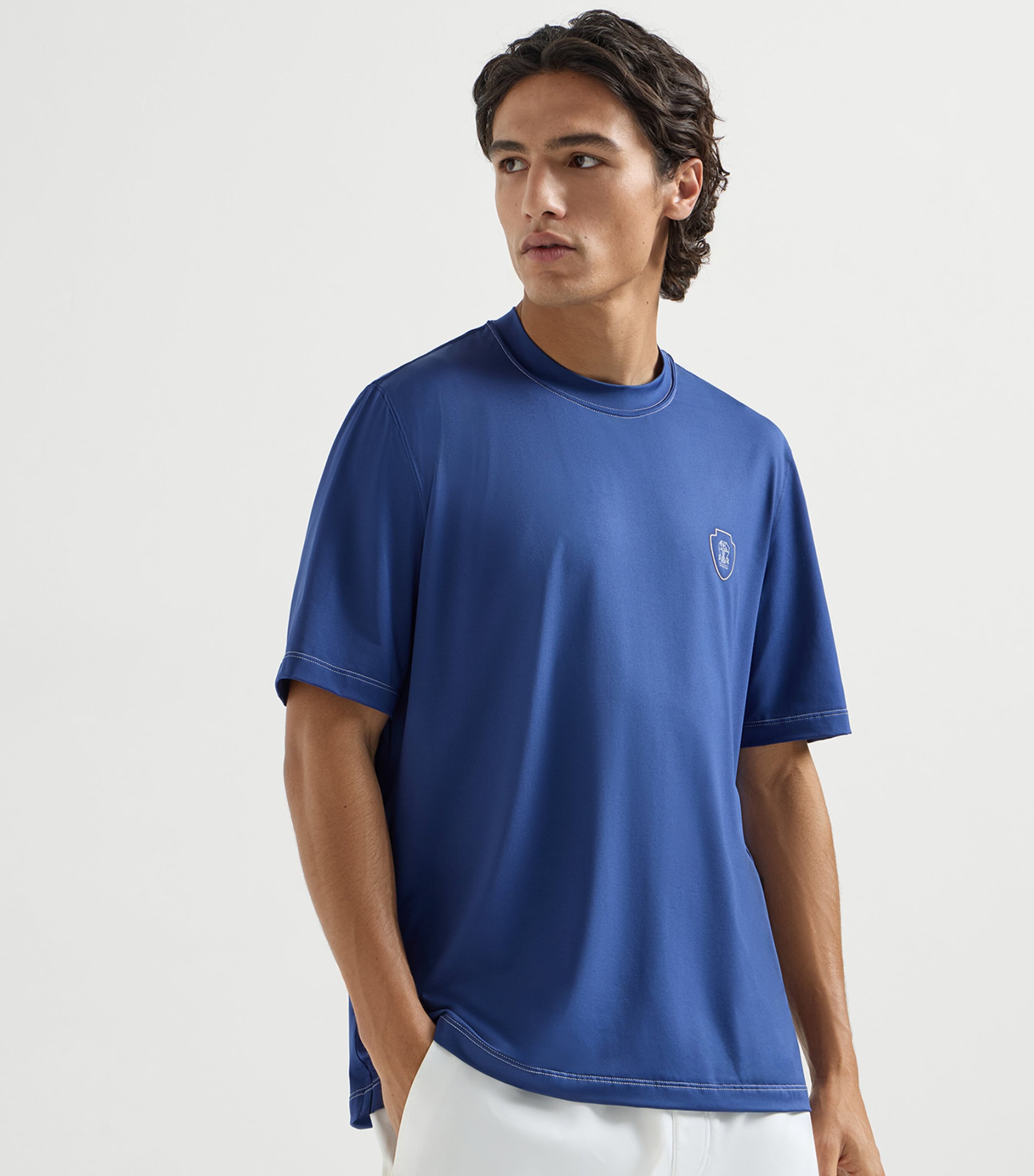 Brunello Cucinelli Mens Technical Crest T-Shirt Image 3