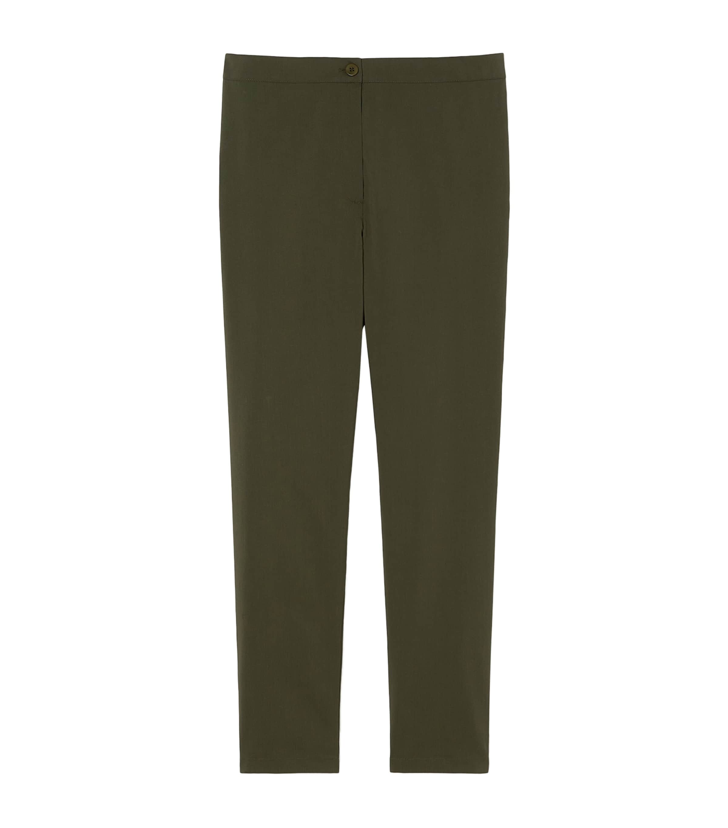 MARINA RINALDI COTTON-BLEND TAILORED TROUSERS