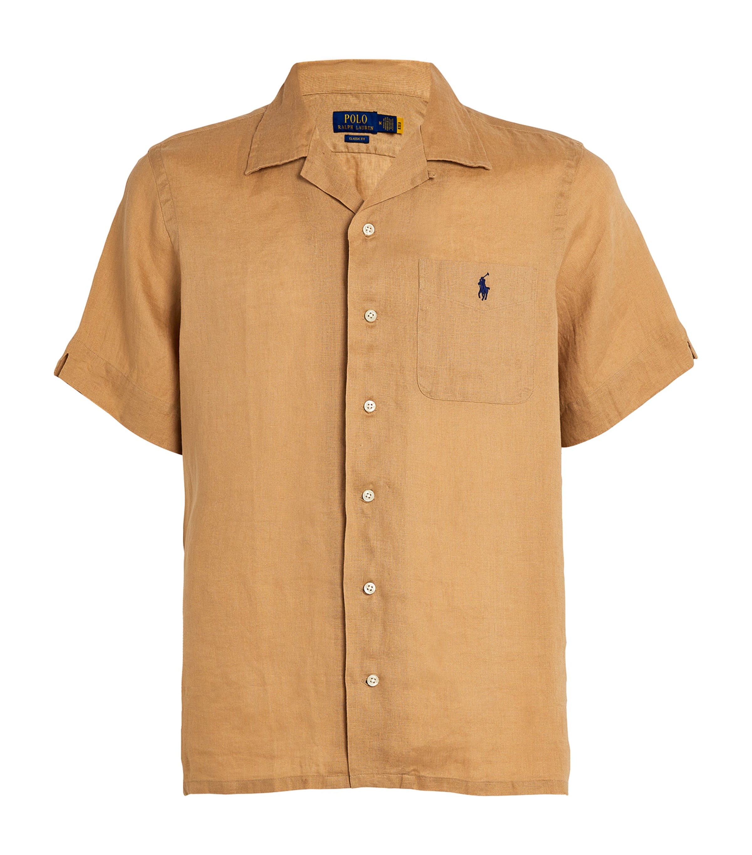 Polo Ralph Lauren Linen Clady Polo Shirt In Brown