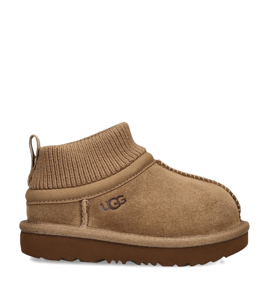 UGG Kids Suede Classic Stretch-Cuff Boots Brown Image 1
