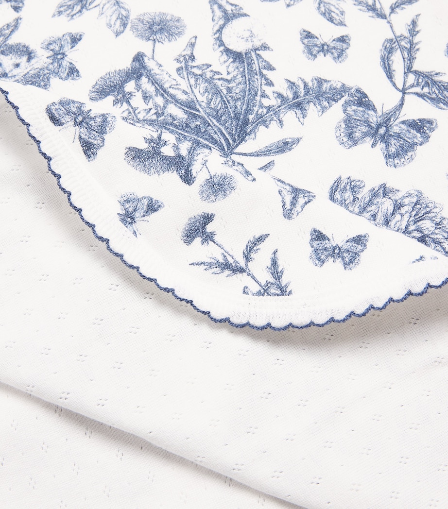 Tartine et Chocolat Cotton Toile de Jouy Blanket Image 3