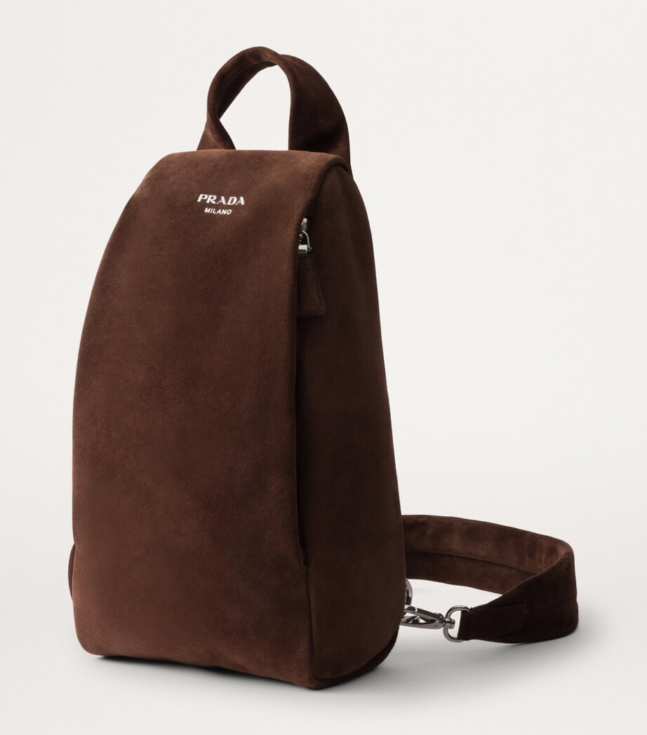 Prada Suede Cross-Body Backpack Image 2