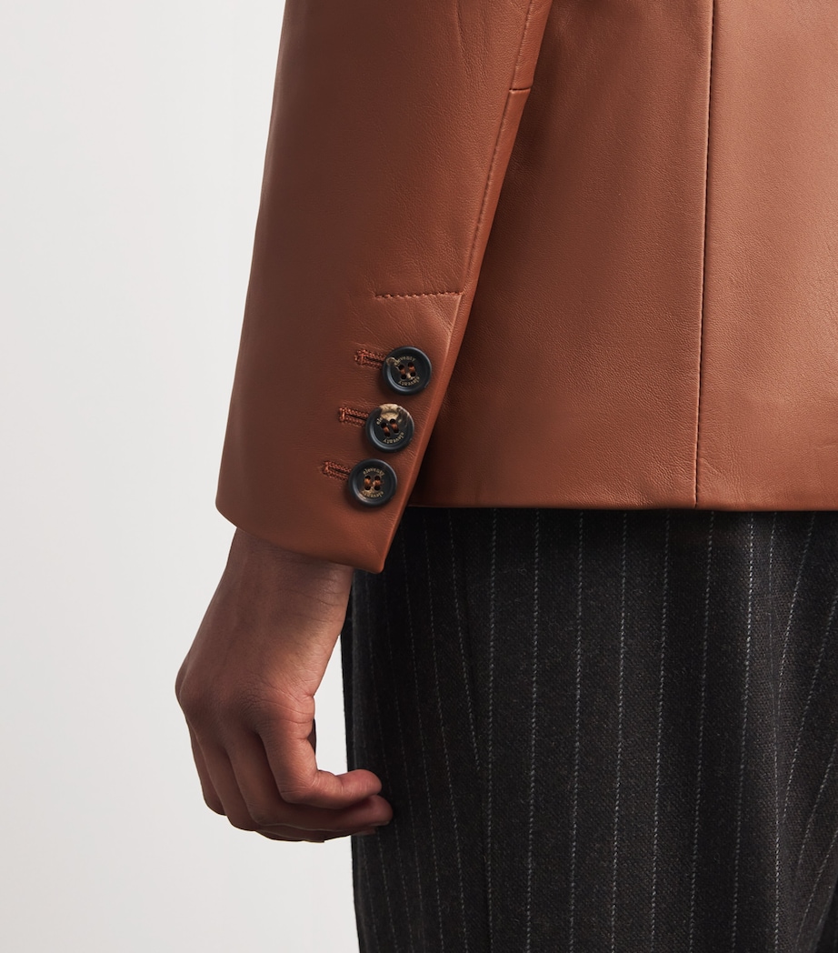 Single-Breasted Lamb Leather Jacket VICUNA Image 6