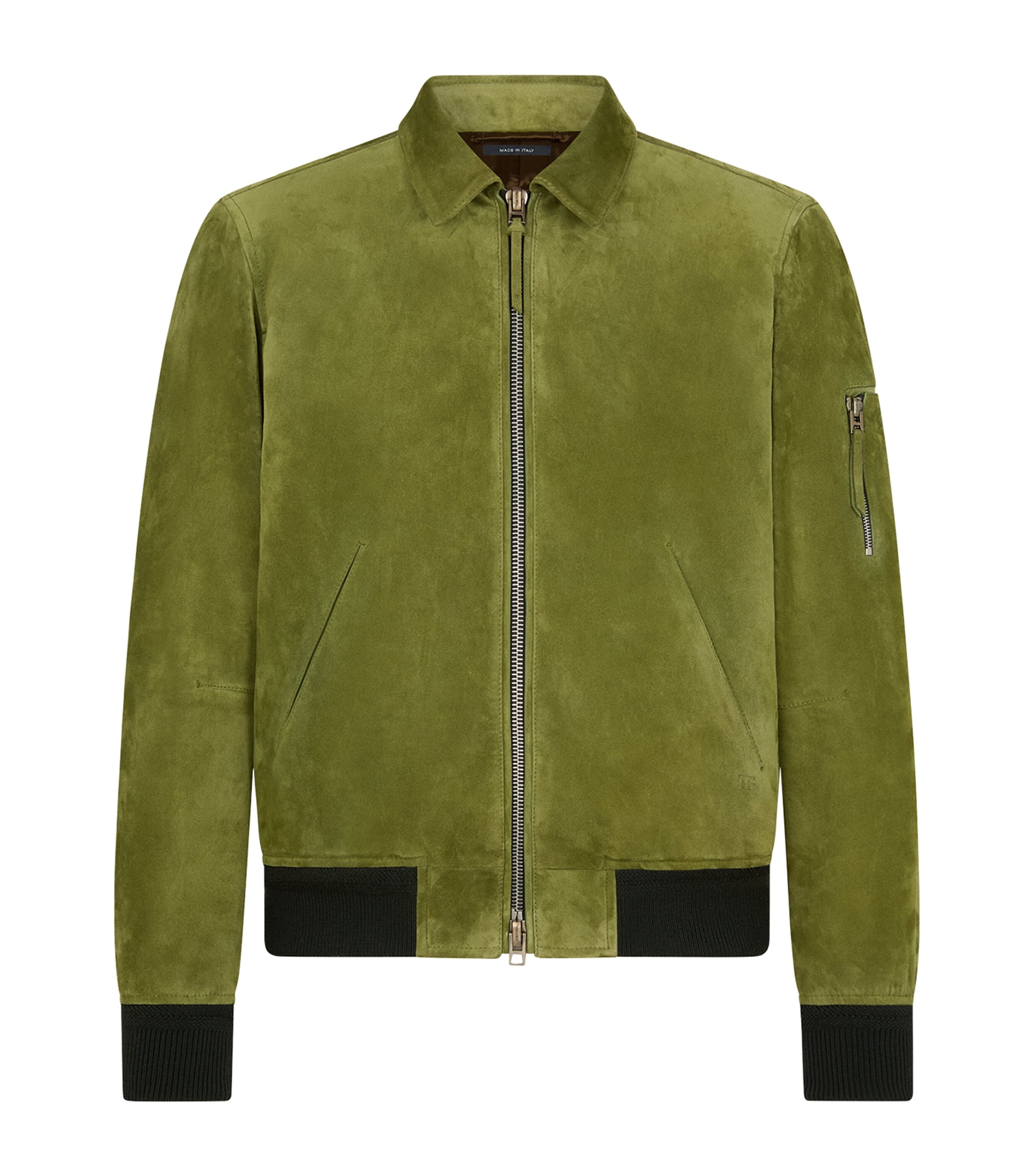 Calf Leather Bomber Jacket GBA Image 1