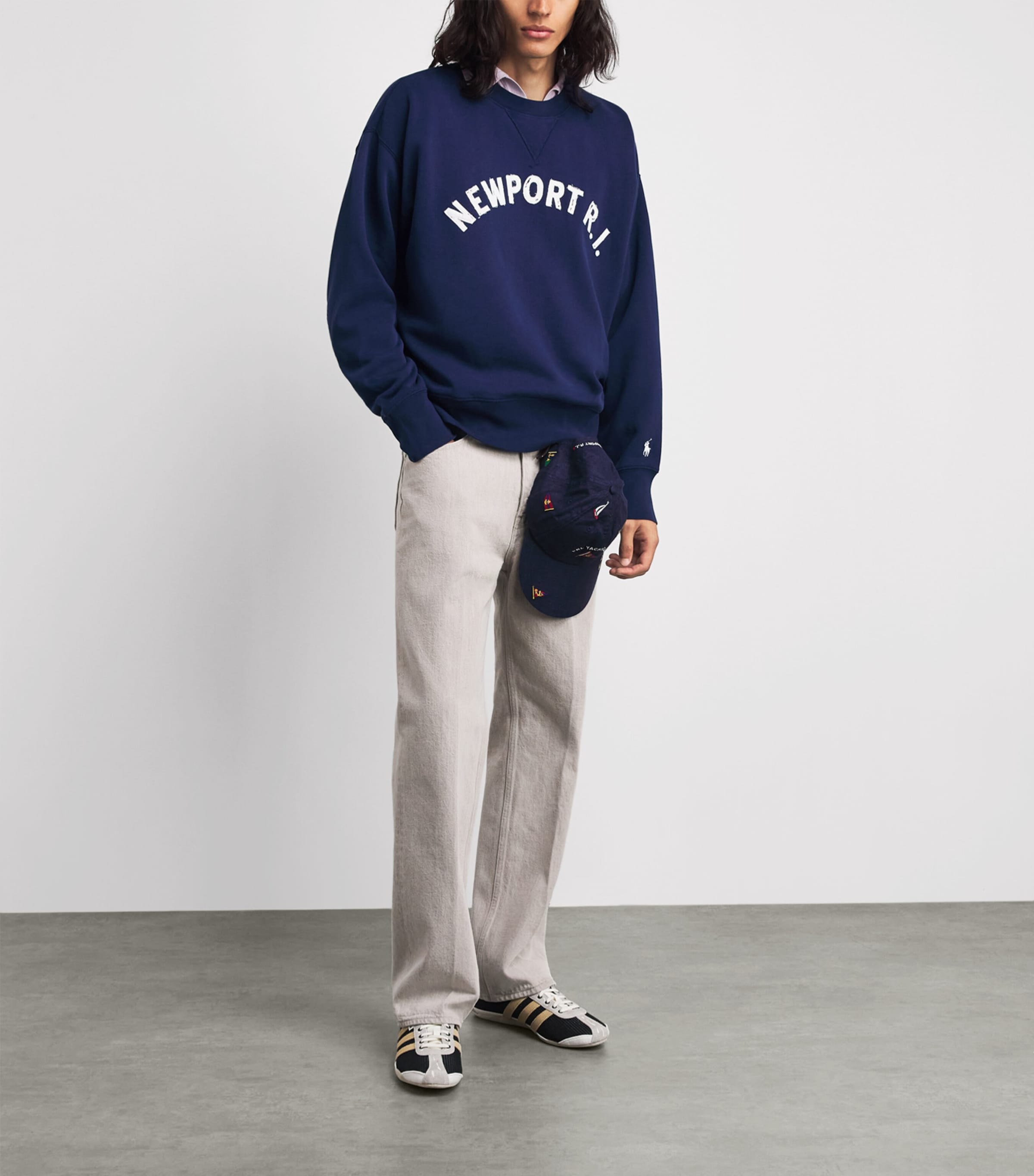 Polo Ralph Lauren Mens Cotton Newport Sweatshirt Newport Navy Image 2