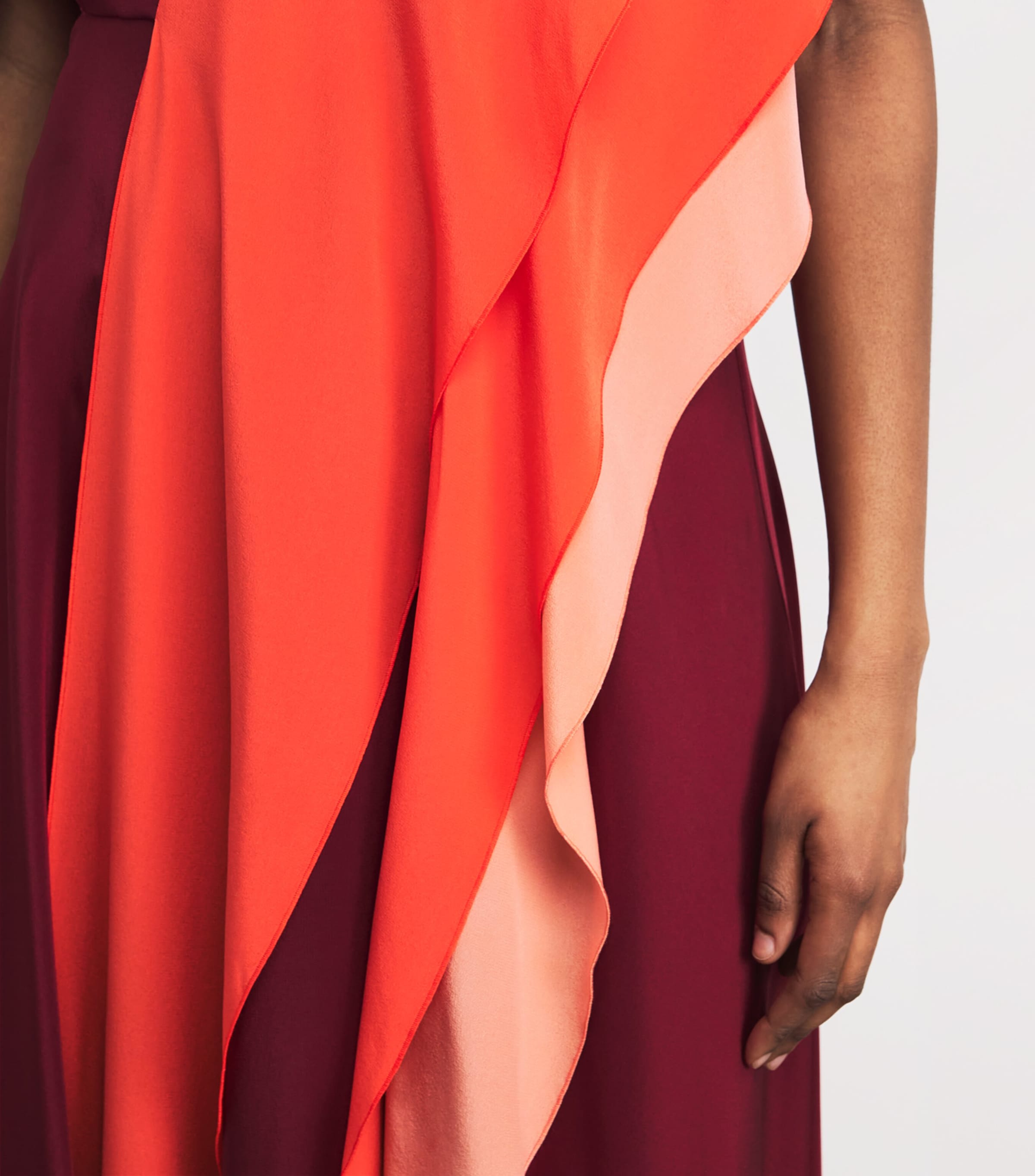 Roksanda Womens Silk Arista Maxi Dress Borgonha / Hibiscus Image 5
