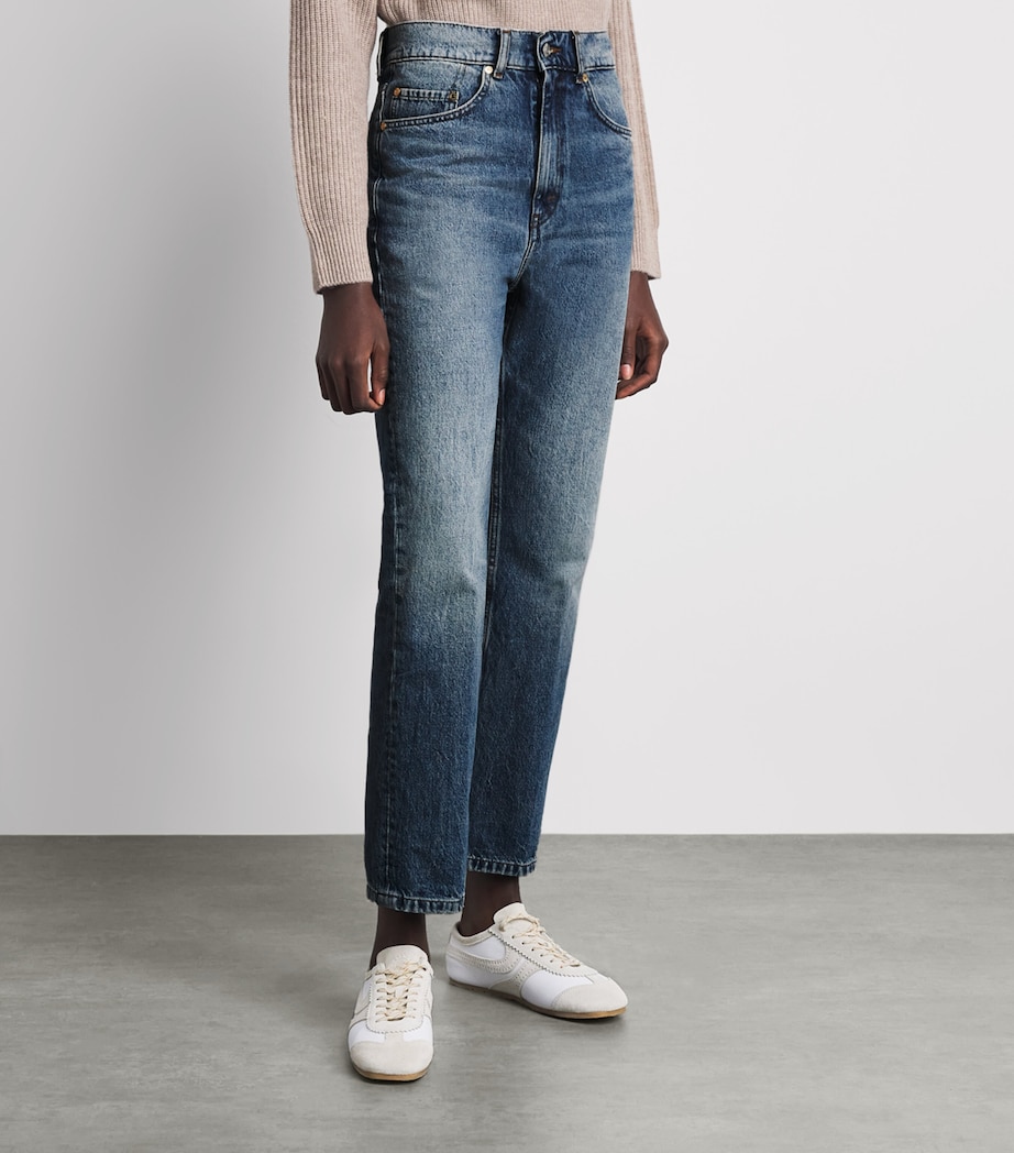 Sandro Paris Womens Straight Jeans Blue Jean Image 4