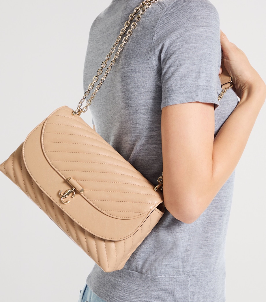 Jimmy Choo Medium Quilted Leather Cross-Body Bag Chai/shiny Gold Image 2