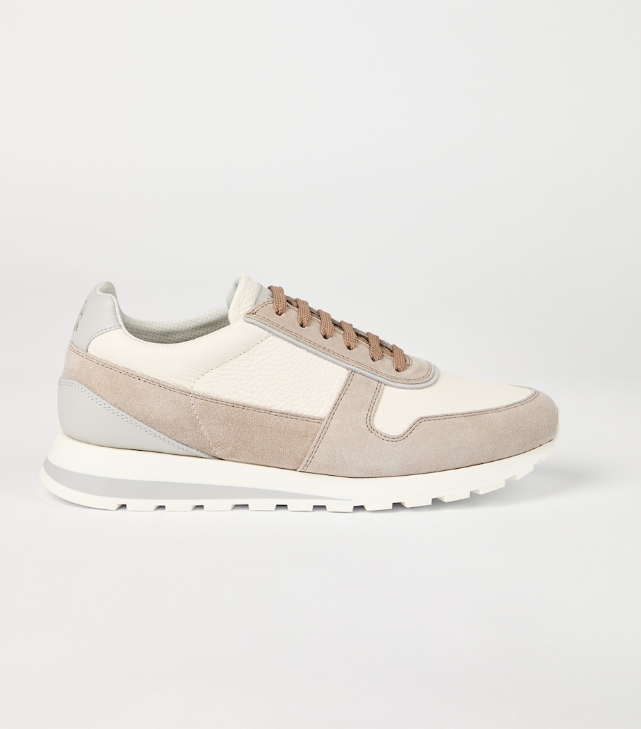 Suede-Calfskin Runner Sneakers CZZ12 Image 4