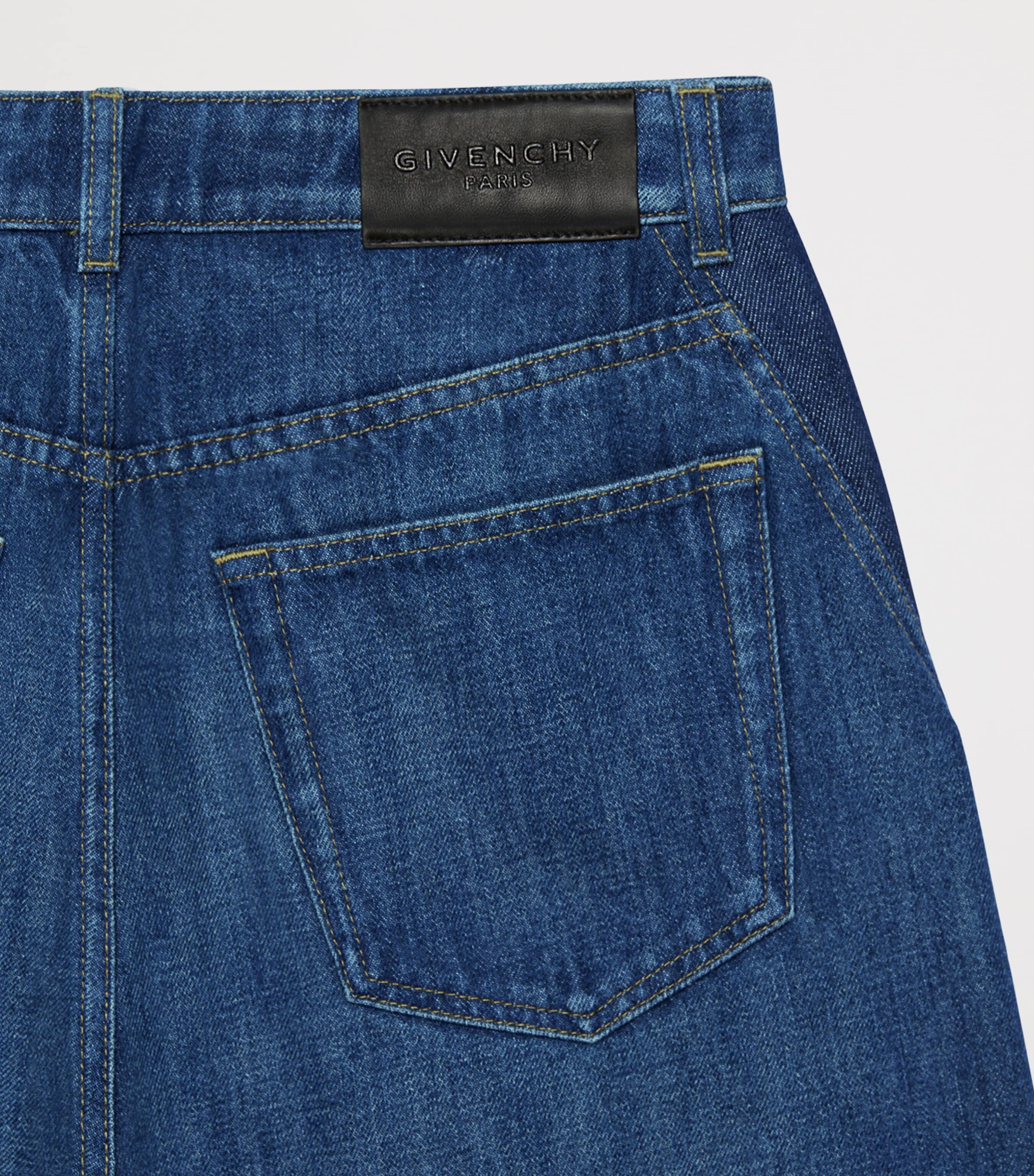 Givenchy Womens Two-Tone Cocoon Wide-Leg Jeans Image 4