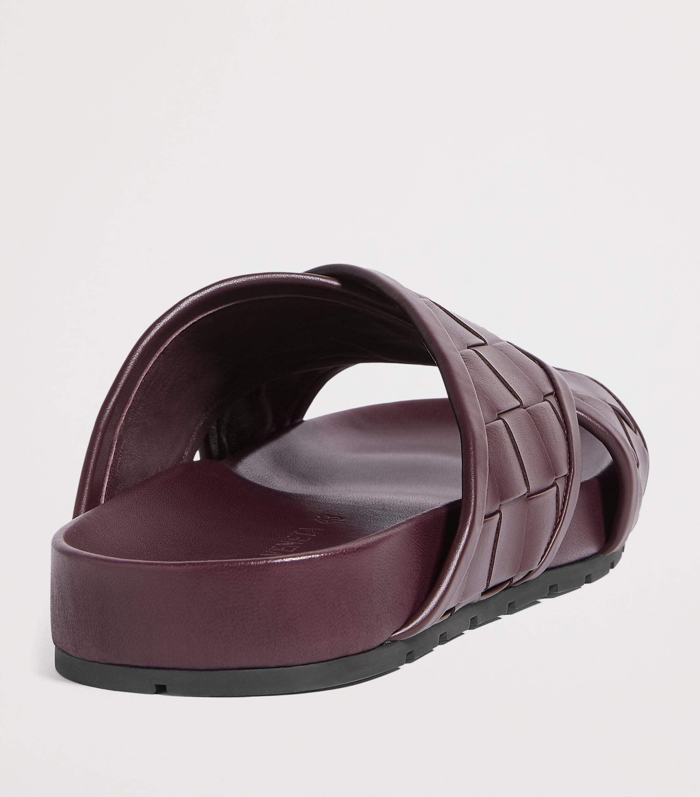 Bottega Veneta Leather Intrecciato Tarik Slides Image 4