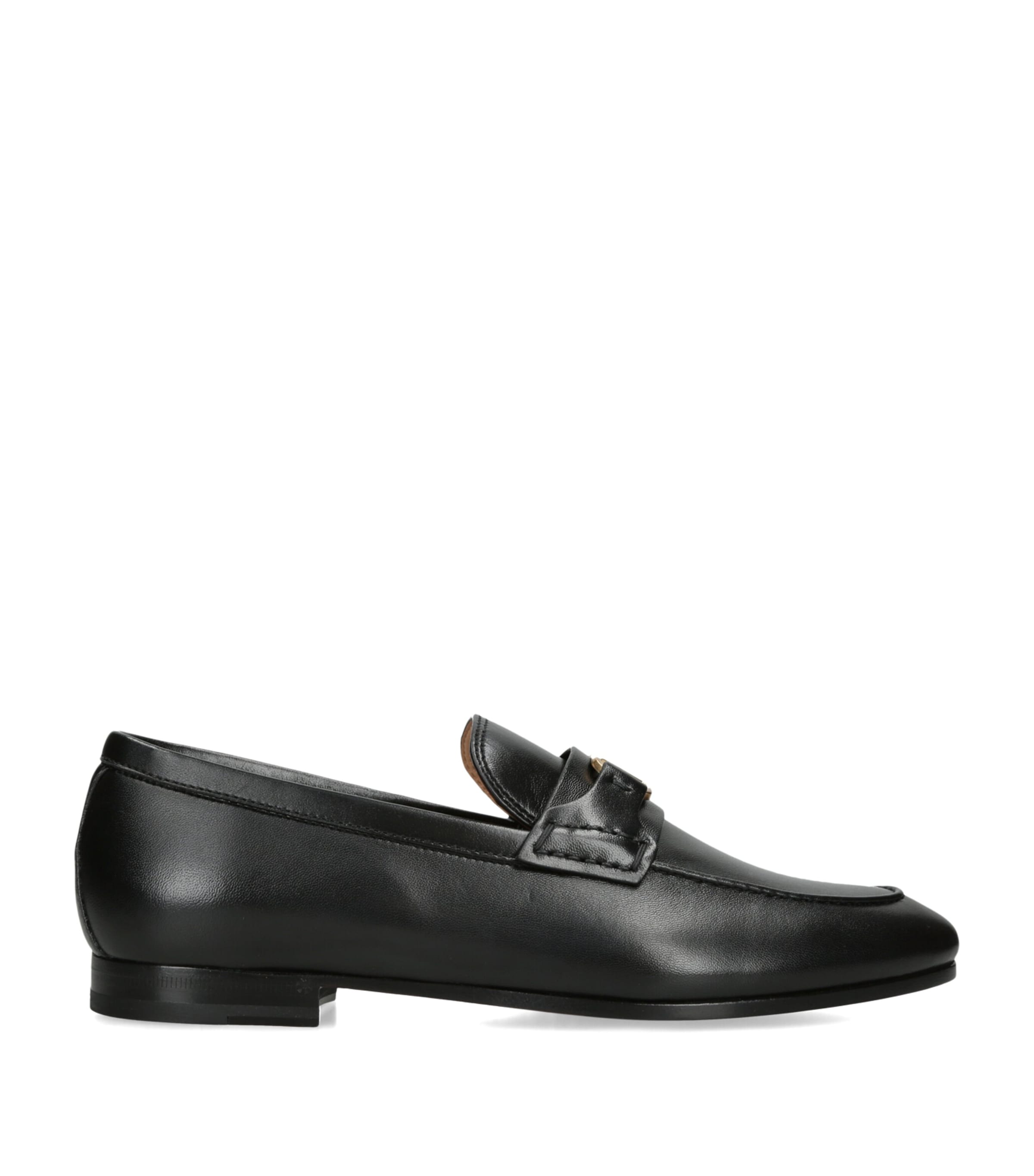 Valentino Garavani Leather VLogo Loafers Black Image 1