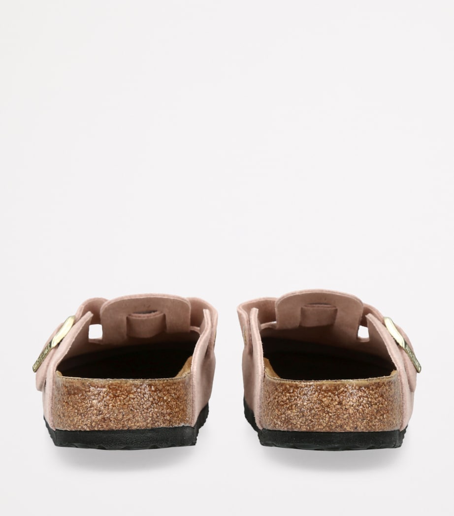 Suede Boston Clogs PALE PINK Image 2
