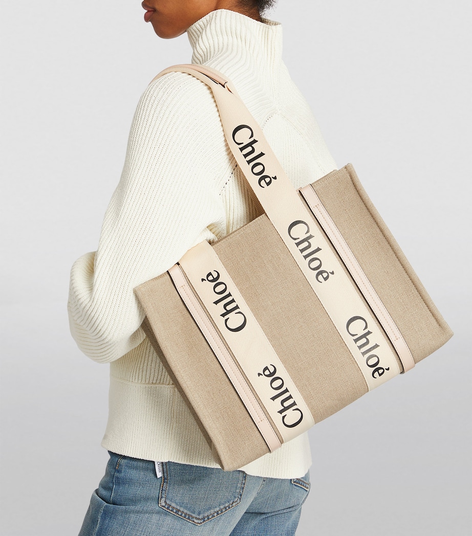 Medium Woody Tote Bag CEMENT PINK Image 5