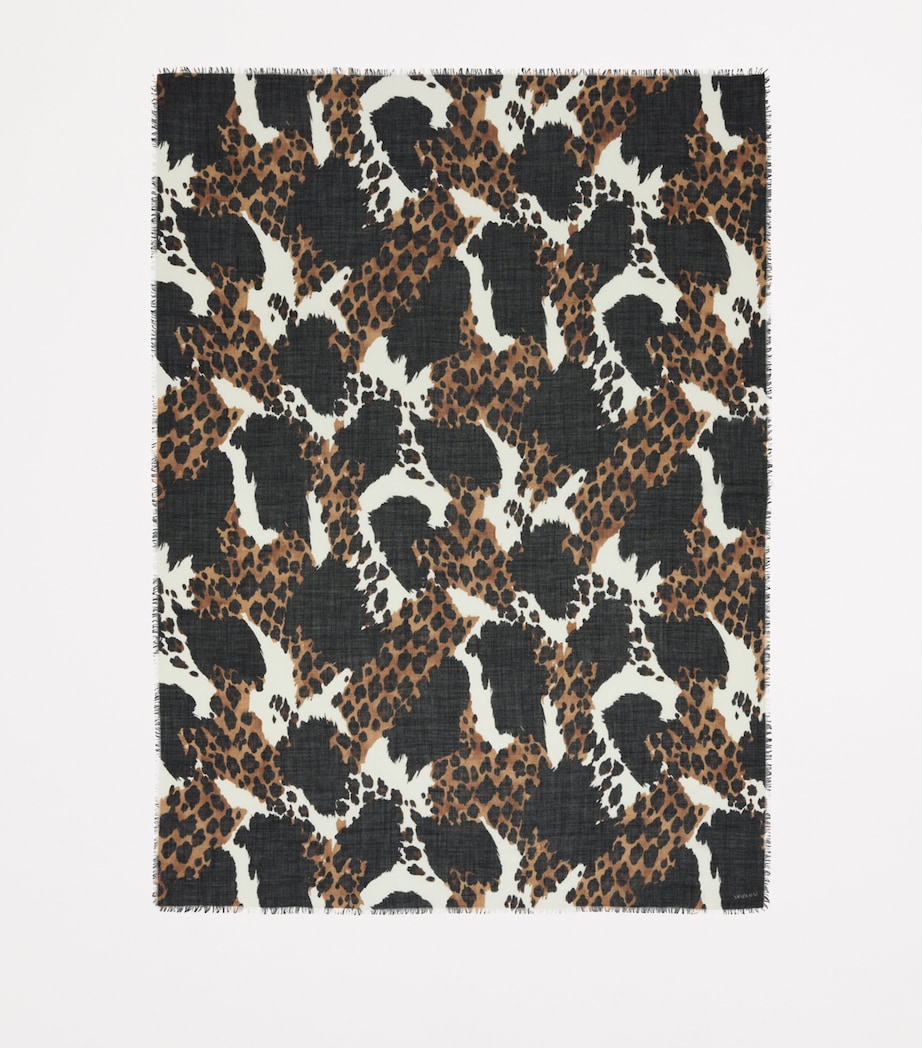 Wool Animal-Print Stole 1088 Image 2