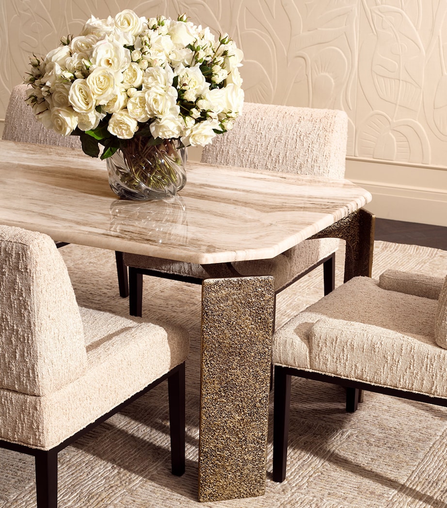 Eichholtz Marble Bodega Rectangular Dining Table Brass Image 2