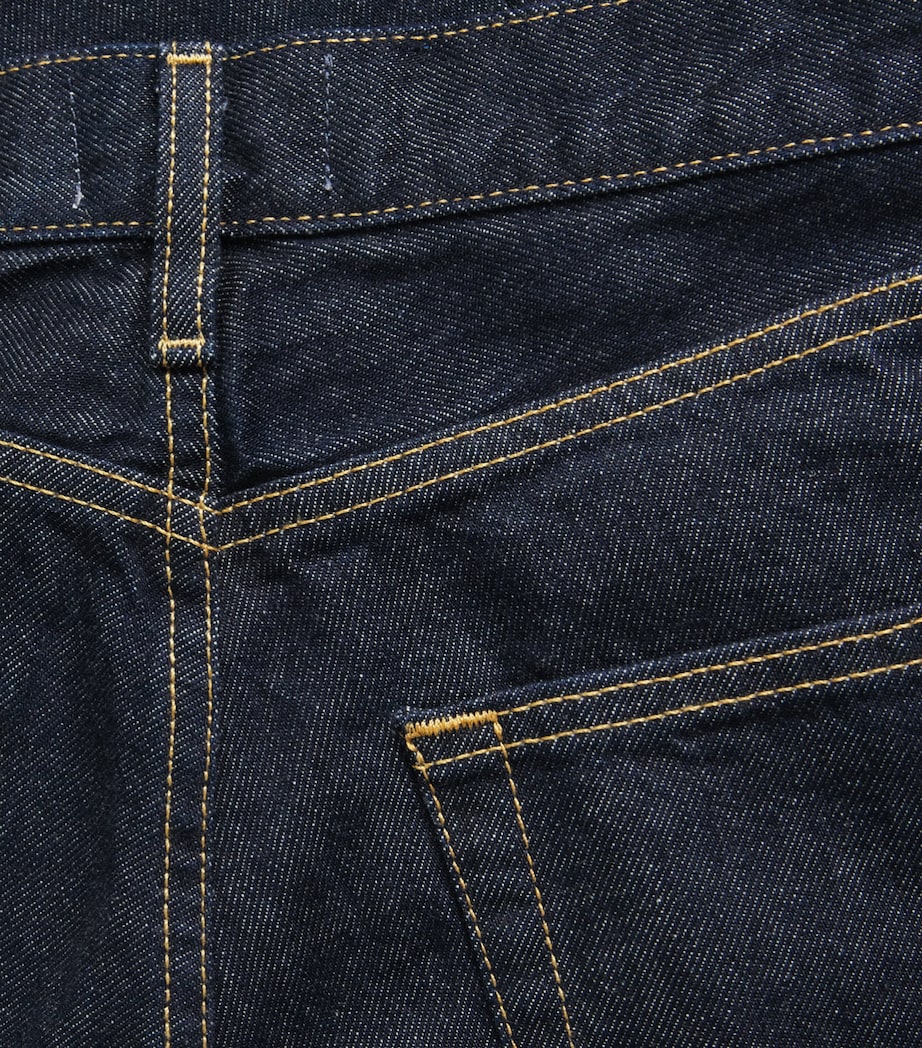 FRAME Womens The Vertical Straight Jeans Rinse Image 6