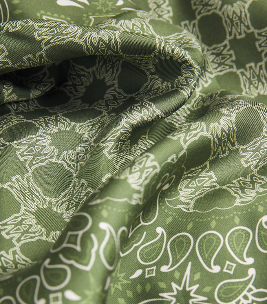 Silk Bandana Print Shirt GREEN Image 5
