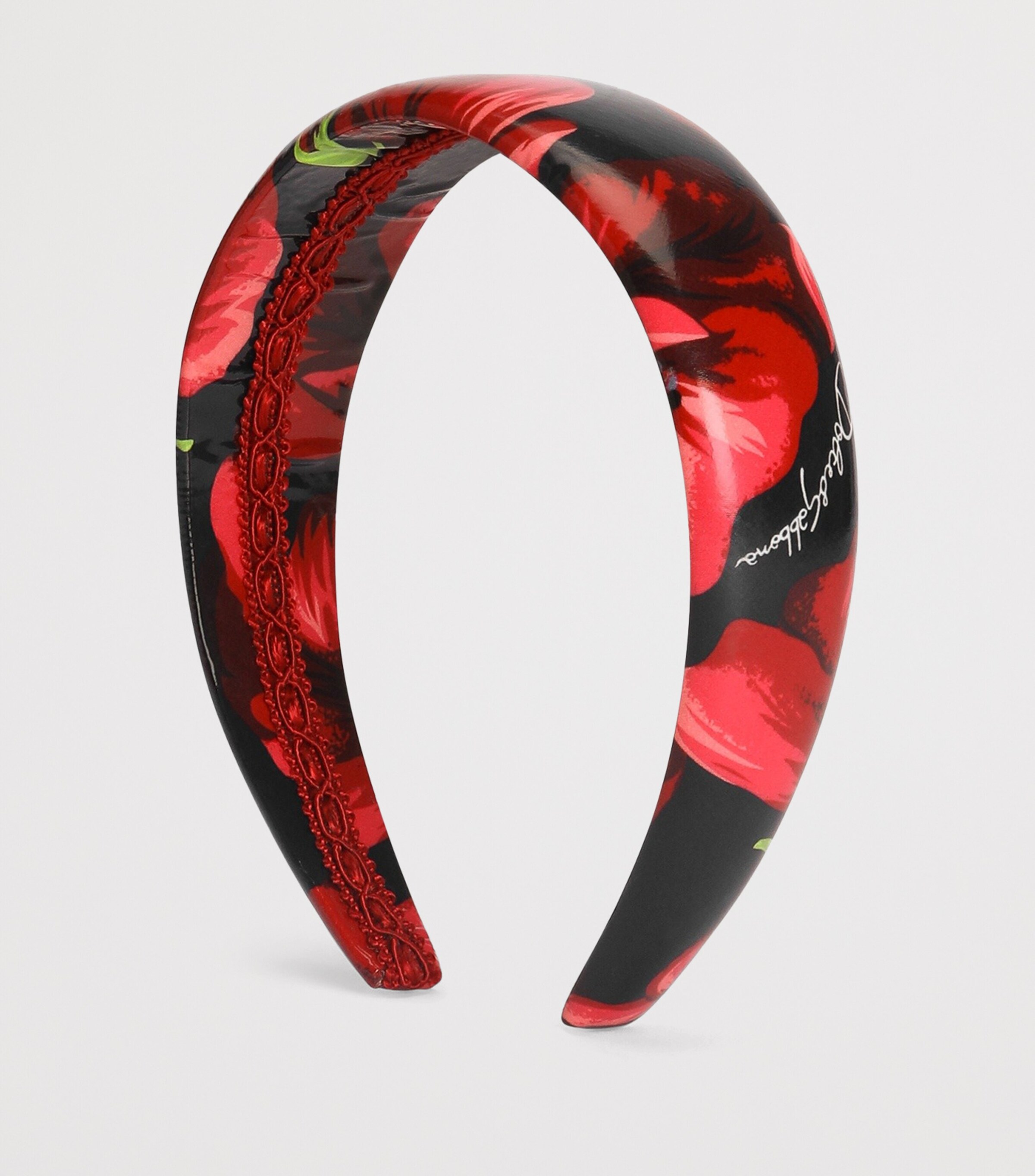 Dolce&Gabbana Kids Cotton Floral Headband Papavero F.blu Image 2
