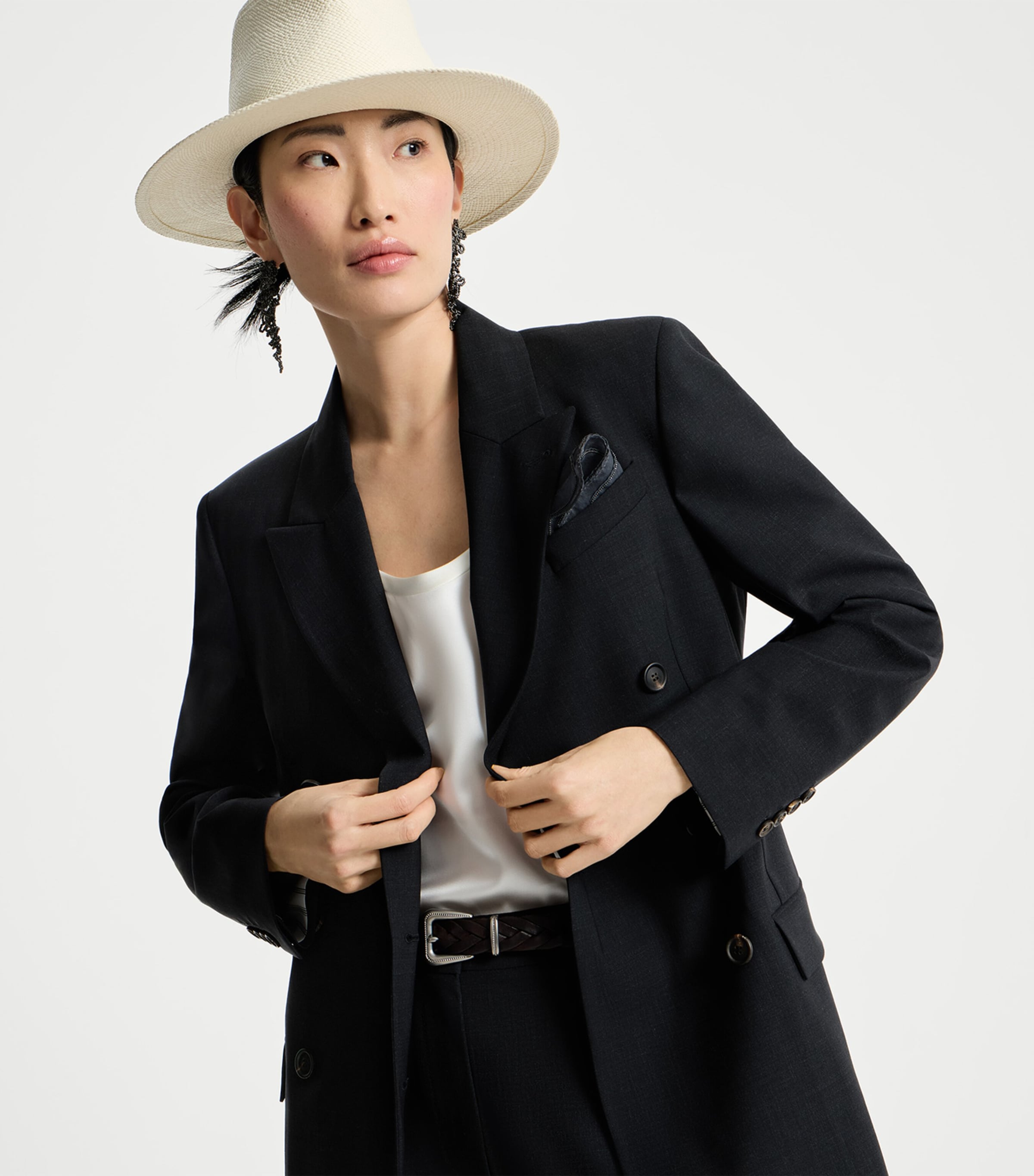 Brunello Cucinelli Womens Tropical Luxury Wool Blazer Image 4