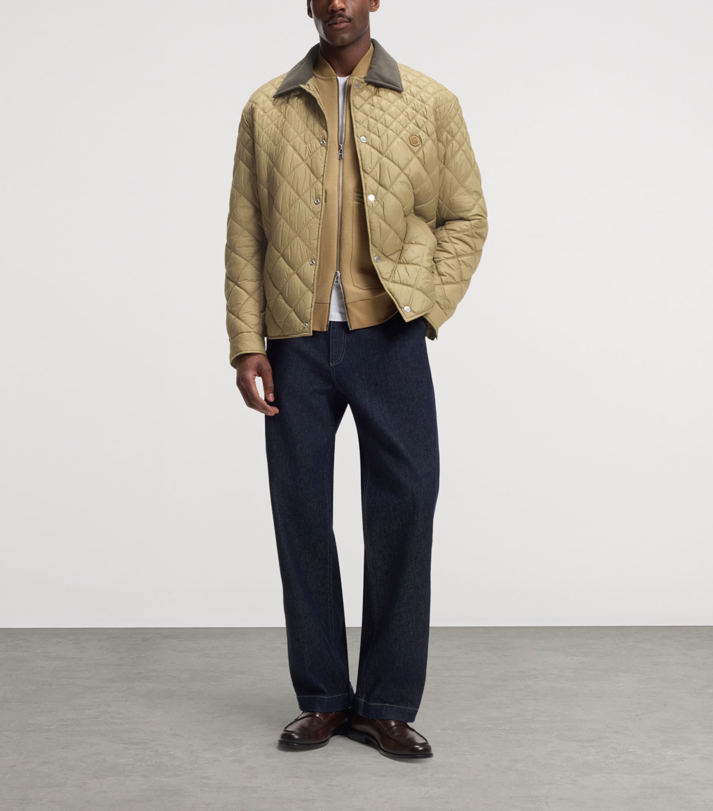 BOSS Mens Water-Repellent Quilted Field Jacket Image 4