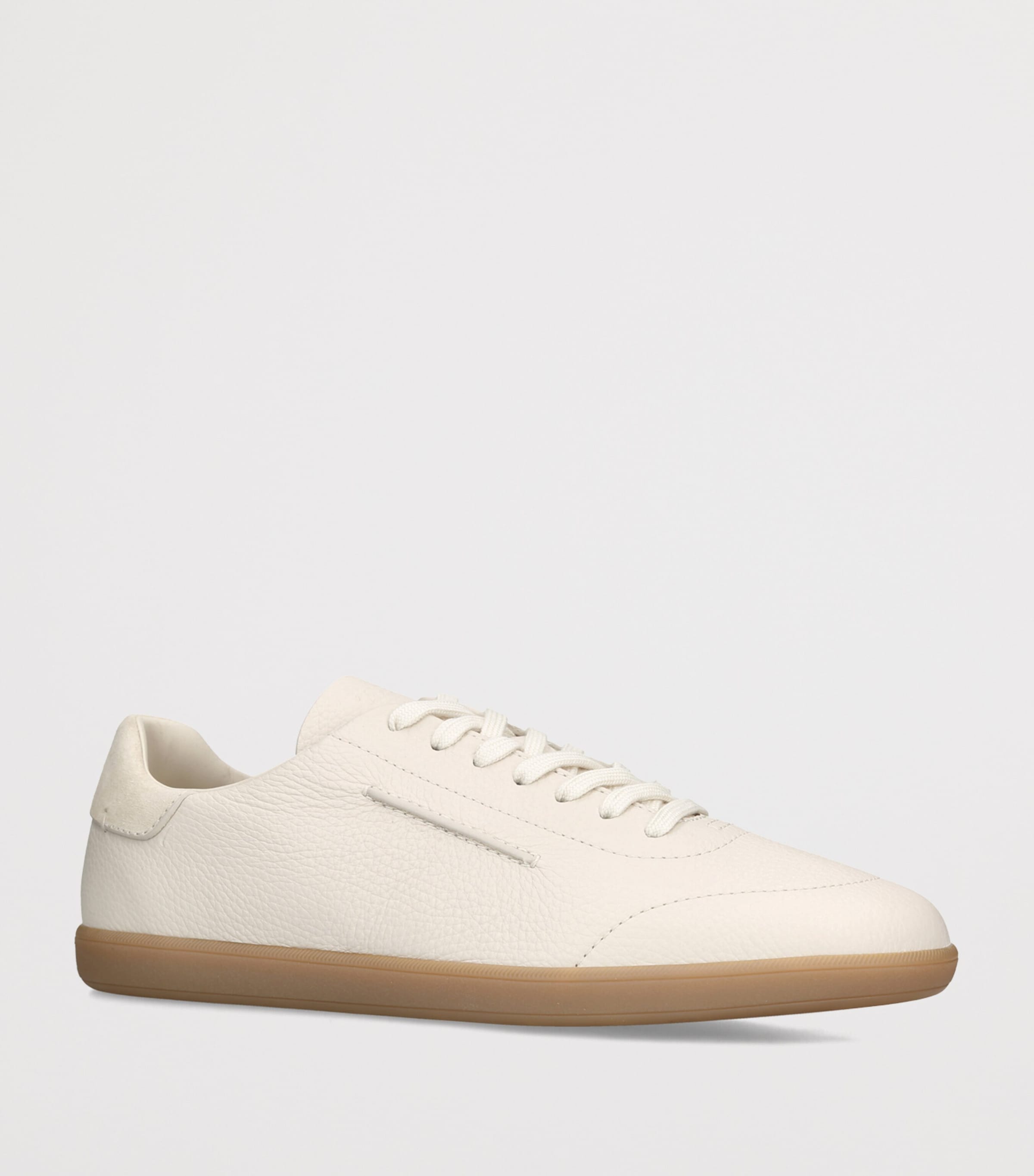 Zegna Leather 232 Sneakers Bone Image 2
