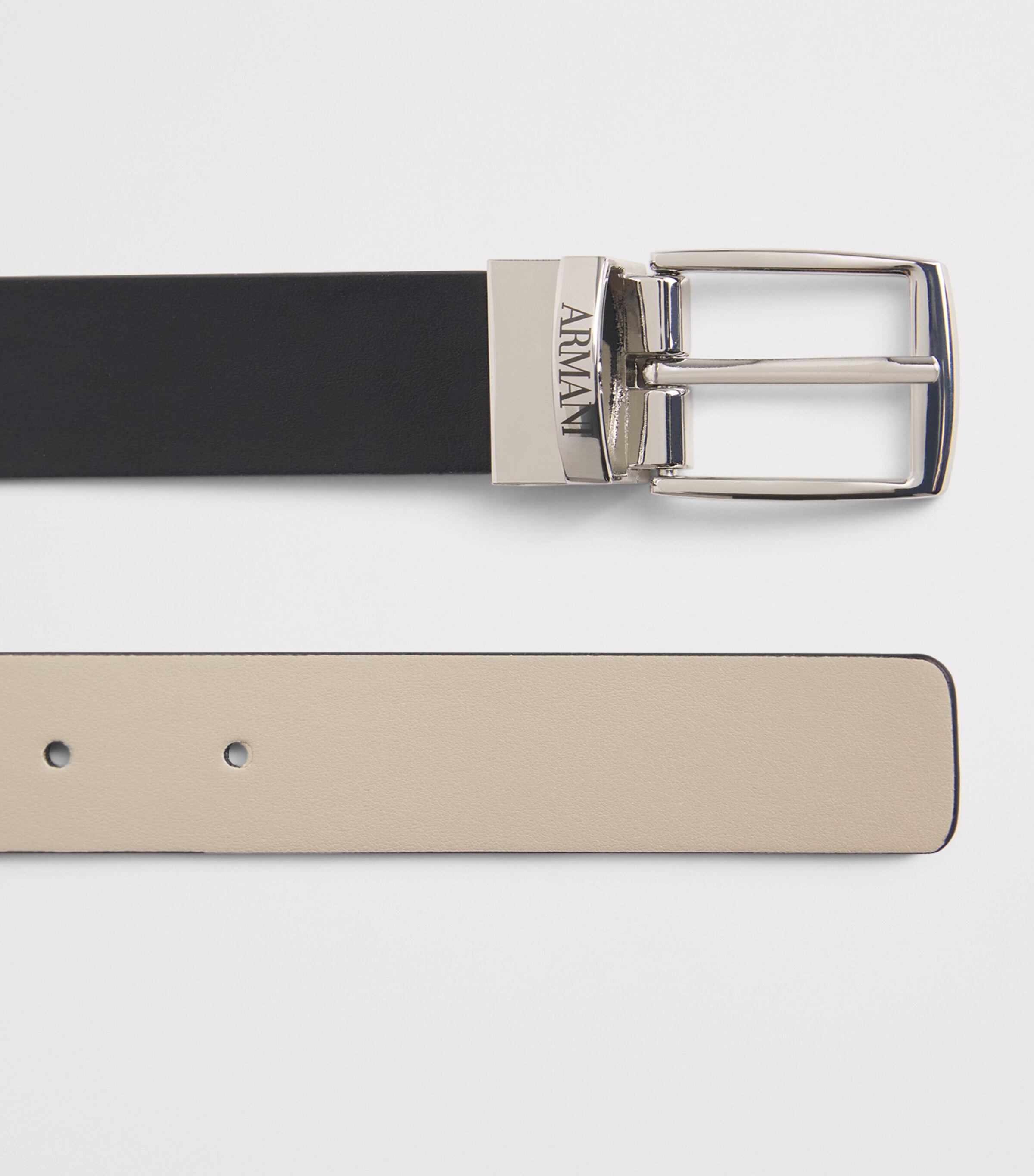Emporio Armani Kids Leather Logo Belt Nero/corda Image 2