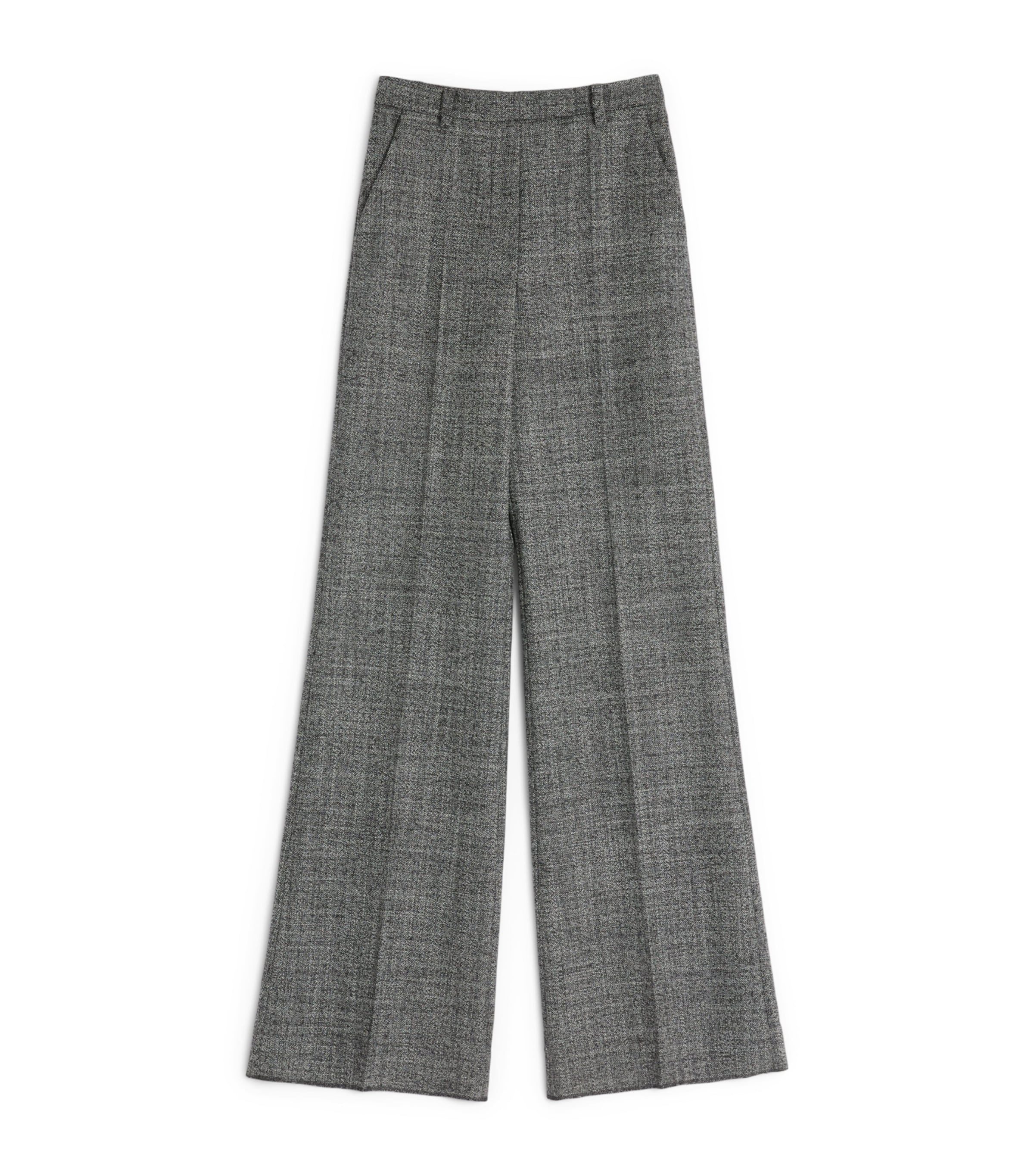 Virgin Wool Wide-Leg Trousers A01 Image 1