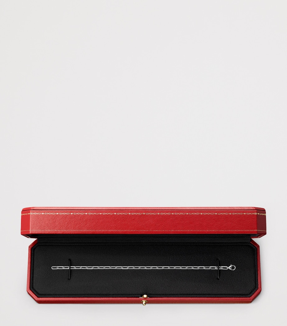 Small White Gold Santos de Cartier Chain Bracelet WHITE GOLD Image 4