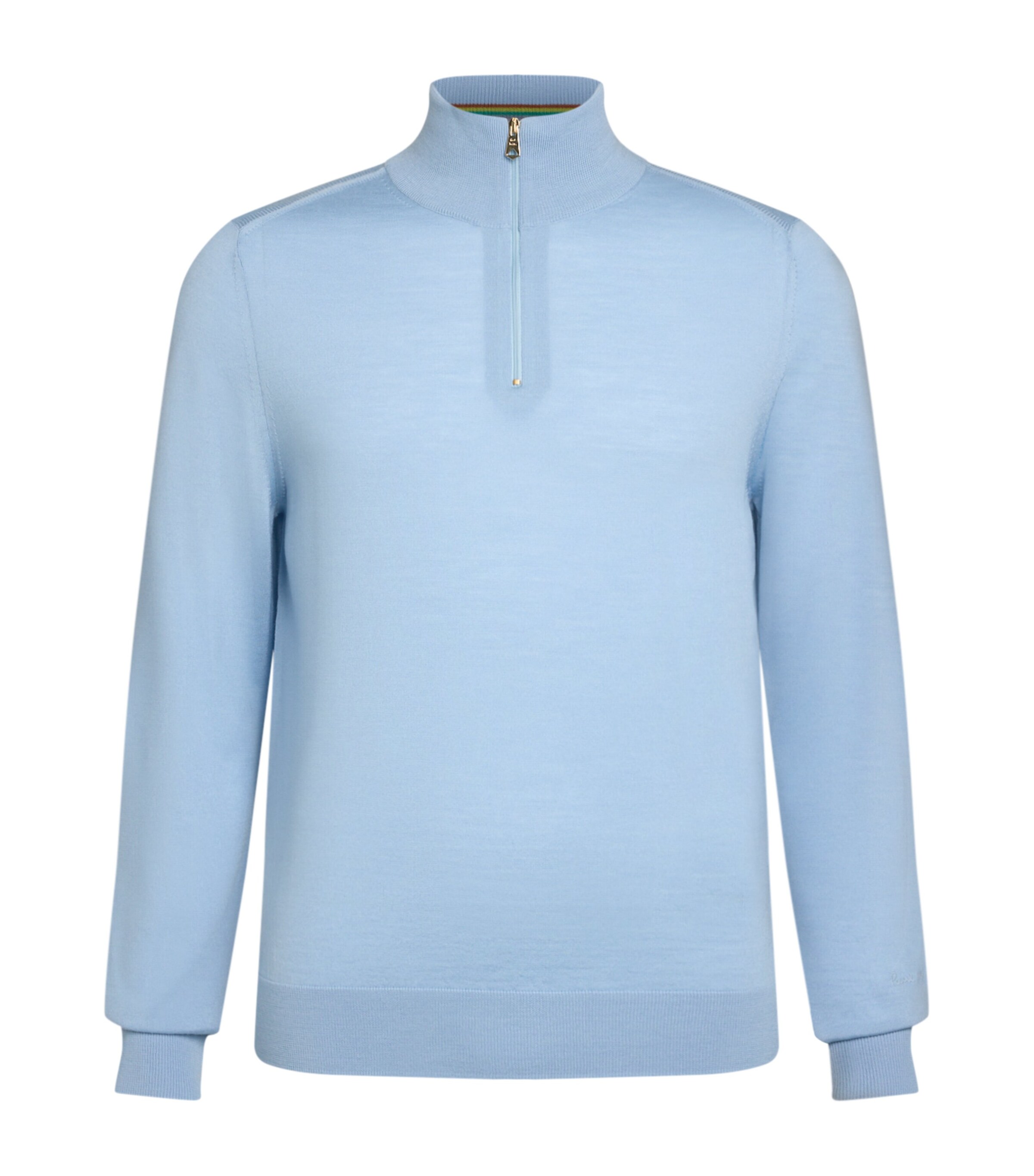 Paul Smith Mens Merino Wool Quarter-Zip Sweater Image 1
