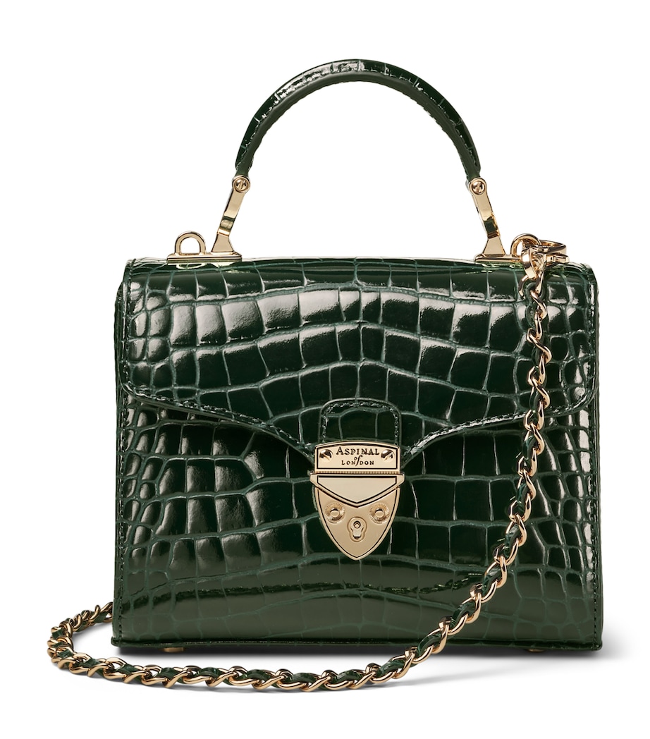 Aspinal Of London Mini Leather Mayfair Top-Handle Bag Evergreen Image 1