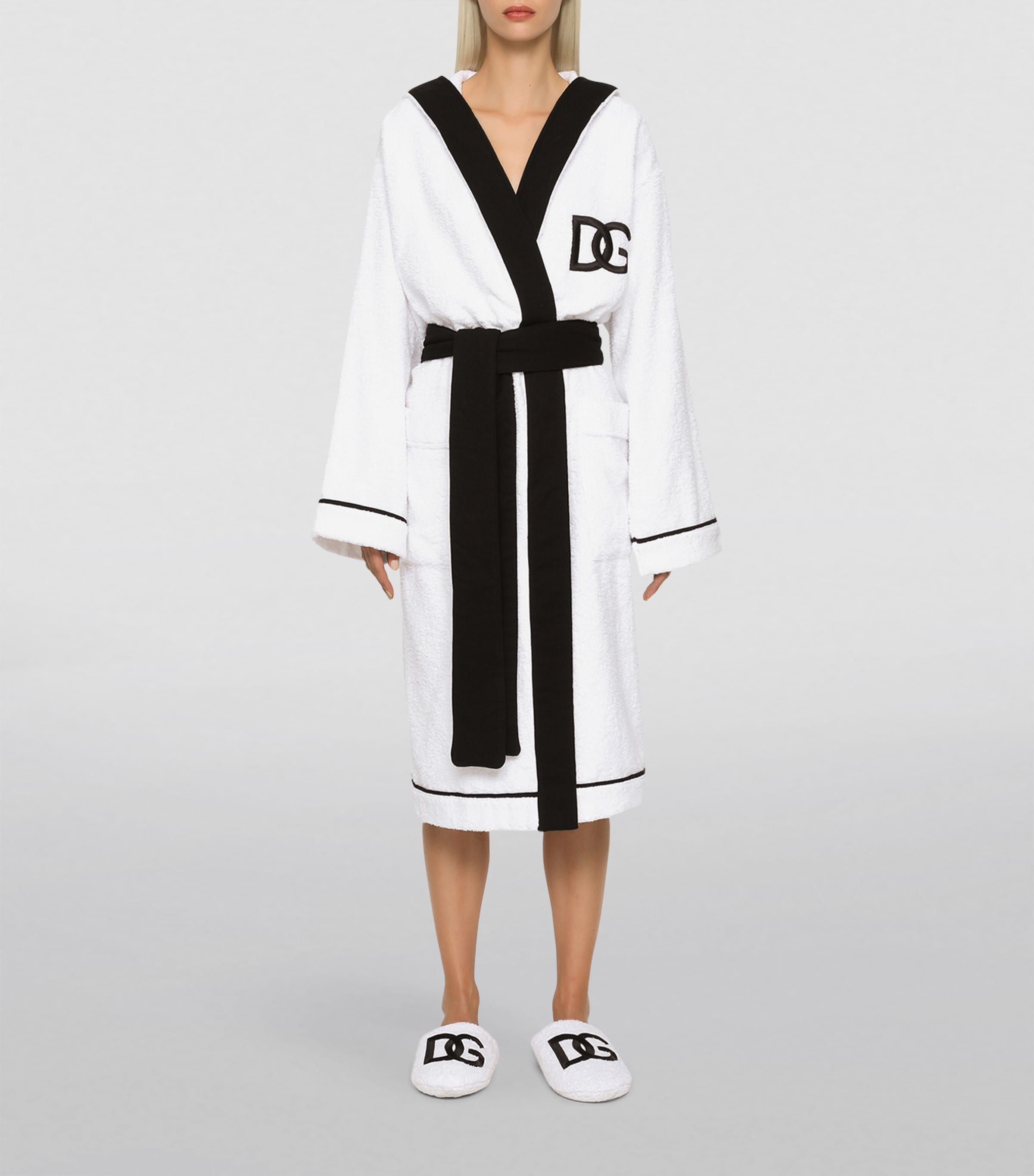 Terry Cotton DG Logo Robe U0071 B CO NERO DG L Image 5