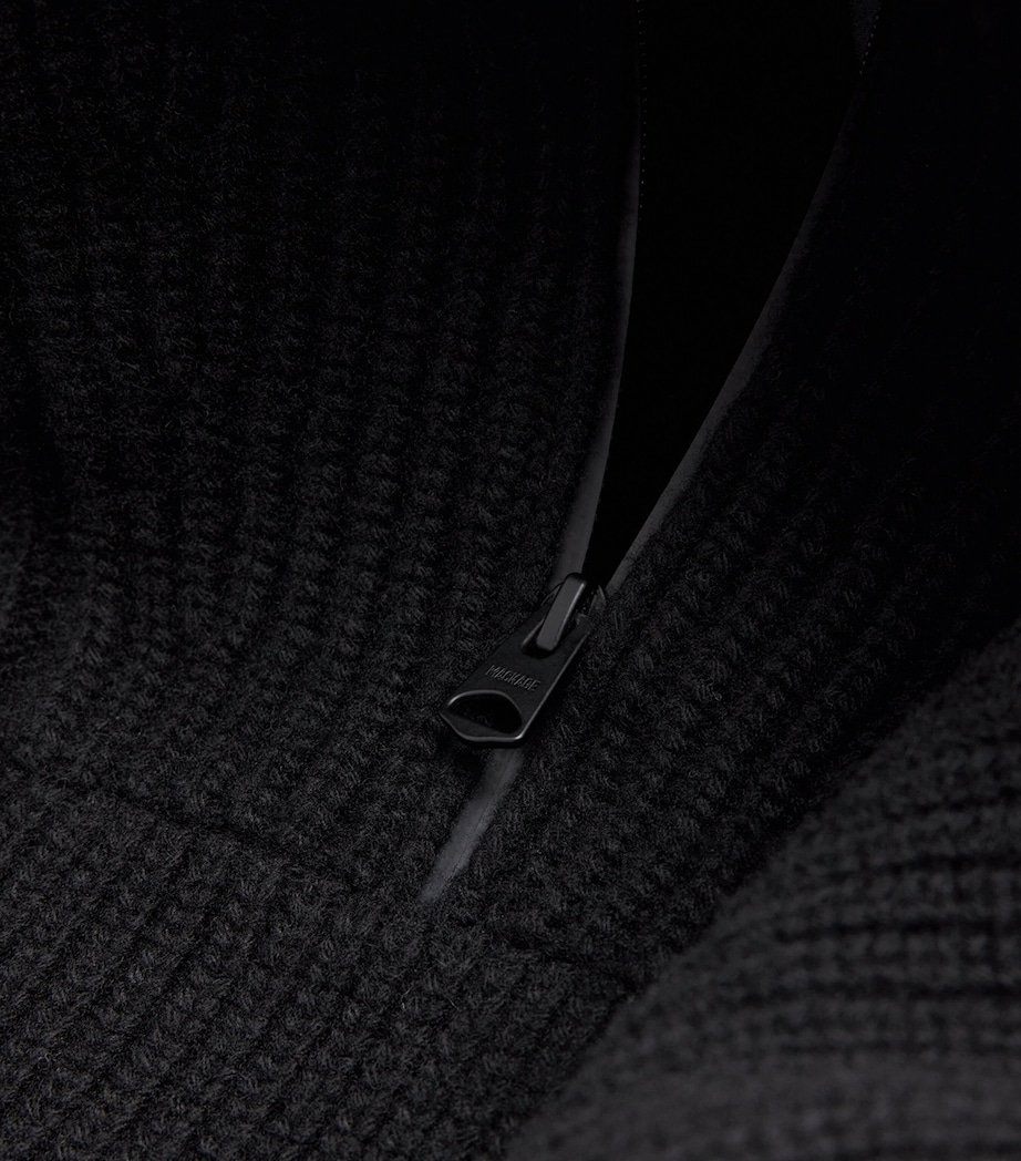 Wool Mario Quarter-Zip Sweater BLACK A Image 5