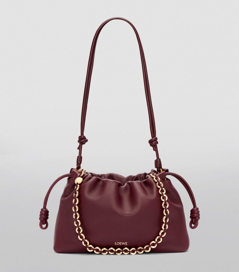 LOEWE Leather Flamenco Purse Dark Burgundy Image 8
