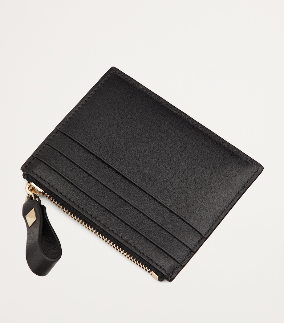 Leather Rockstud Coin and Card Holder 0NO Image 4