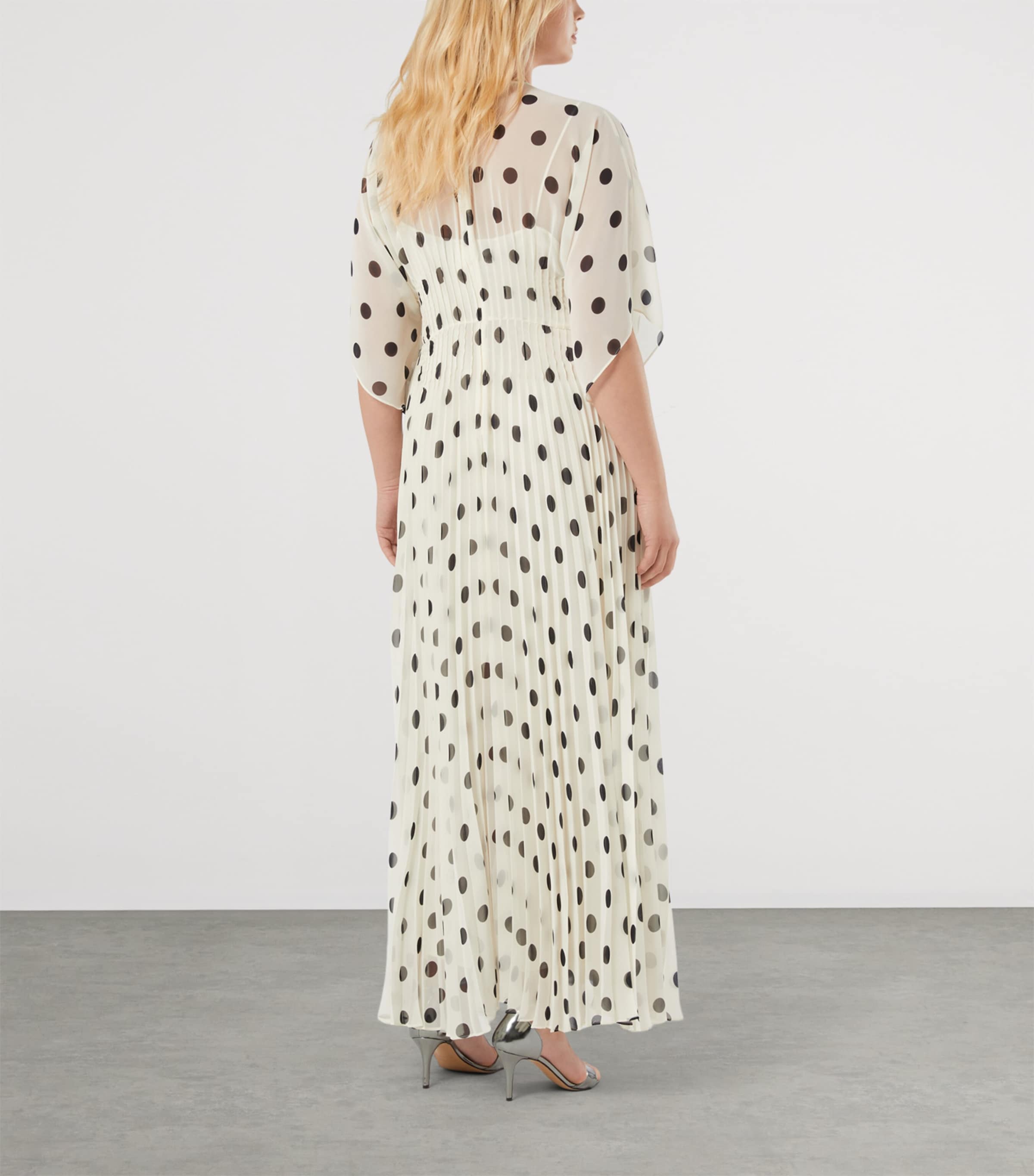 Marina Rinaldi Womens Polka Dot Midi Dress Ivory Image 3