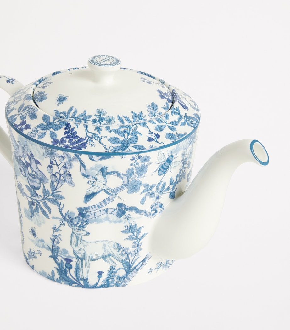 Bone China Toile Teapot (16cm) BLUE Image 4